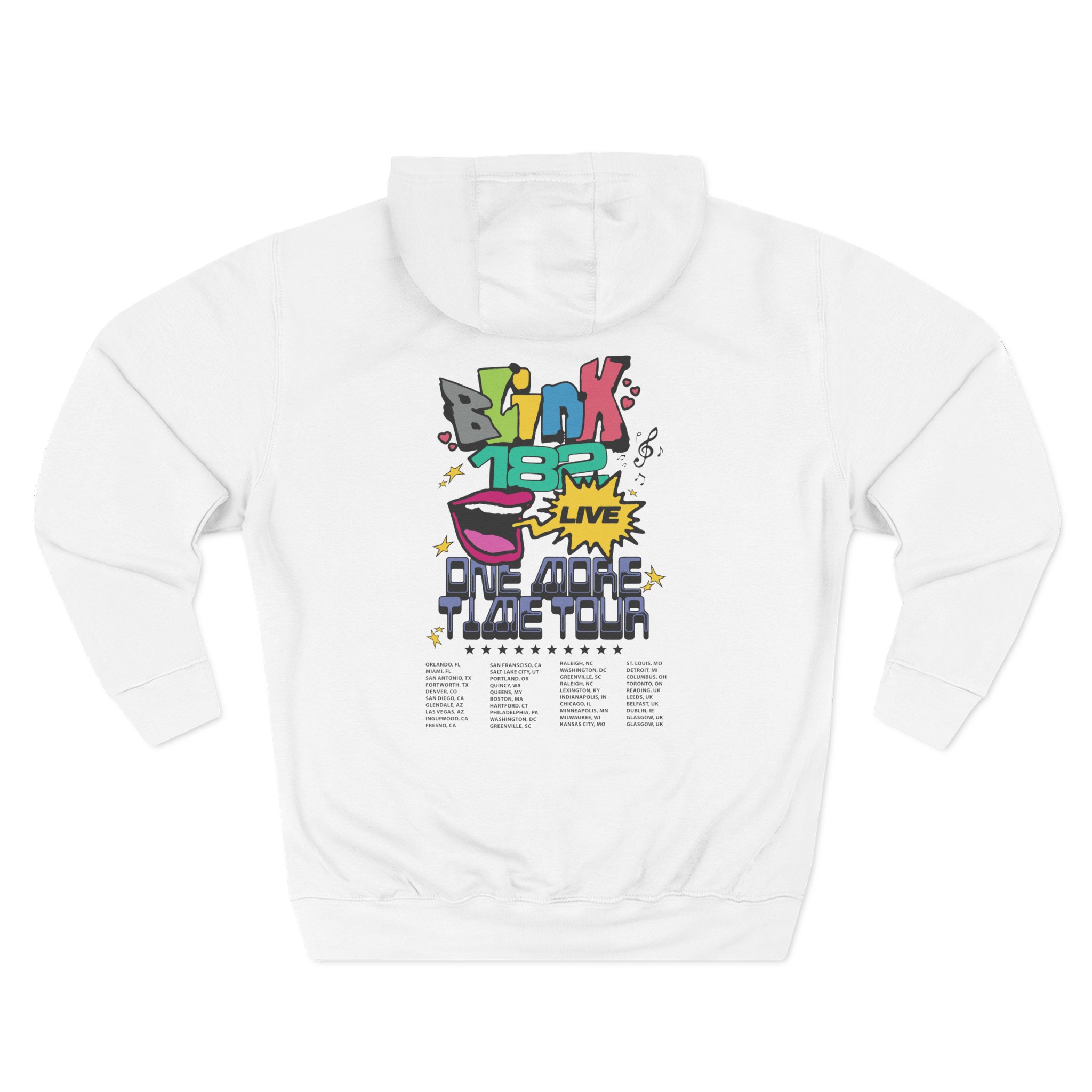 Blink 182 One More Time Tour Three-Panel Fleece Hoodie
