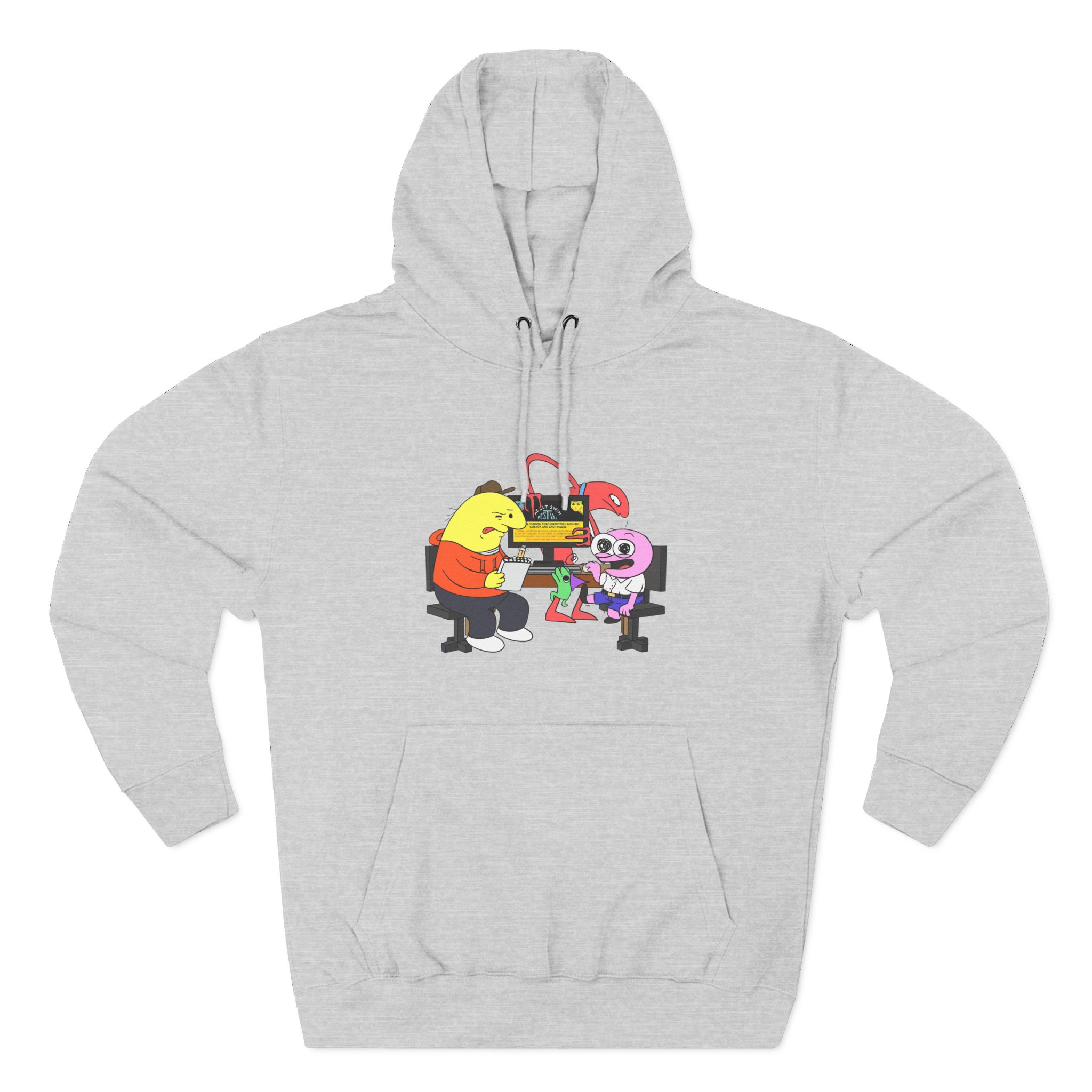 Smiling Friends Three-panel Fleece Hoodie