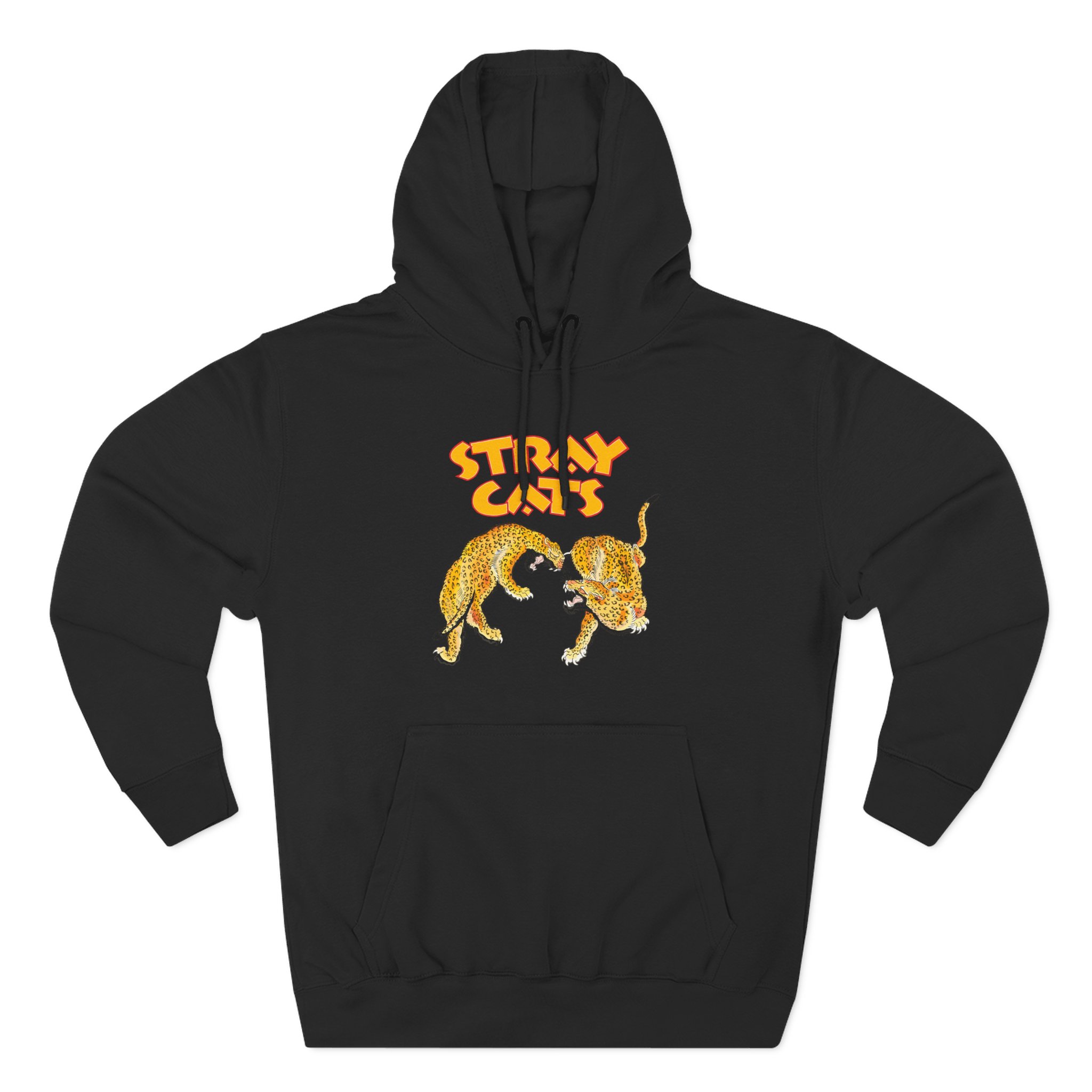 Stray Cats Cheetah Three-Panel Fleece Hoodie