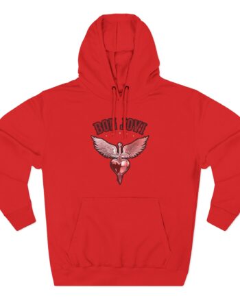 Bon Jovi Forever Red H&d Three-Panel Fleece Hoodie