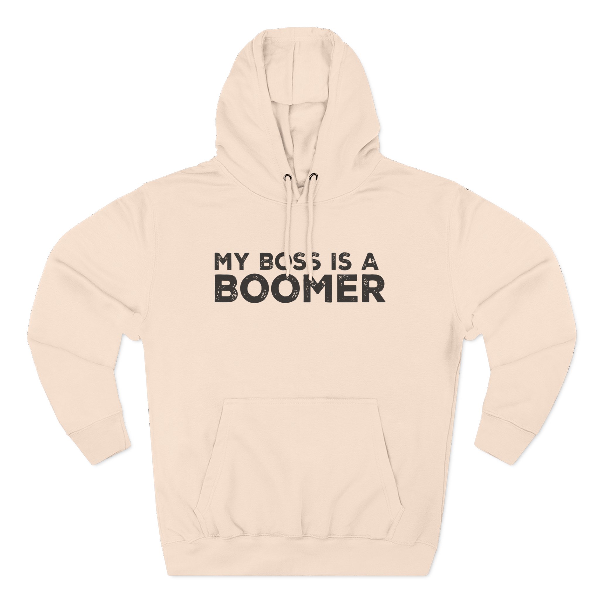 Kat Timpf My Boss is a Boomer Three-Panel Fleece Hoodie