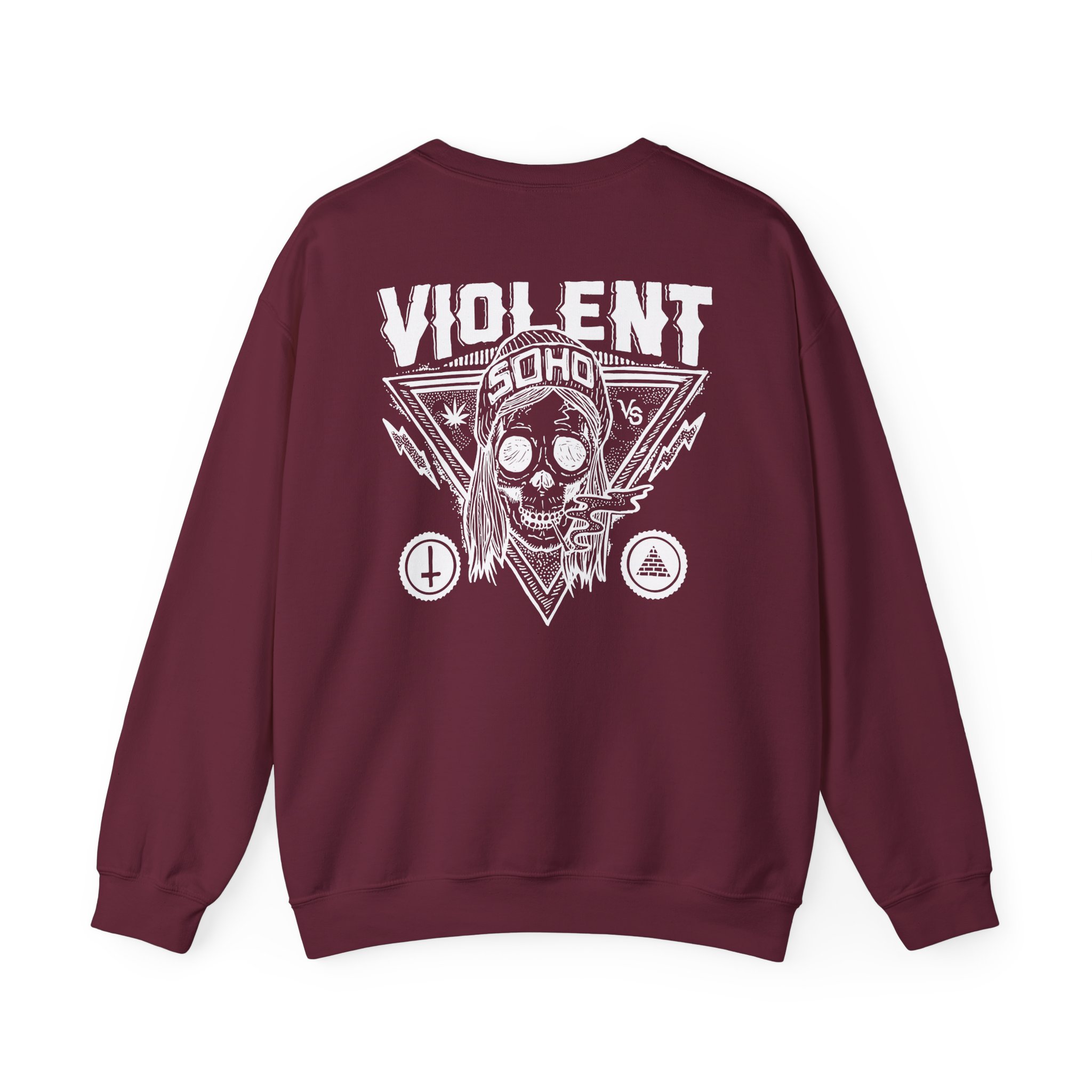 Violent Soho Blazin Skull Unisex Heavy Blendâ„¢ Crewneck Sweatshirt