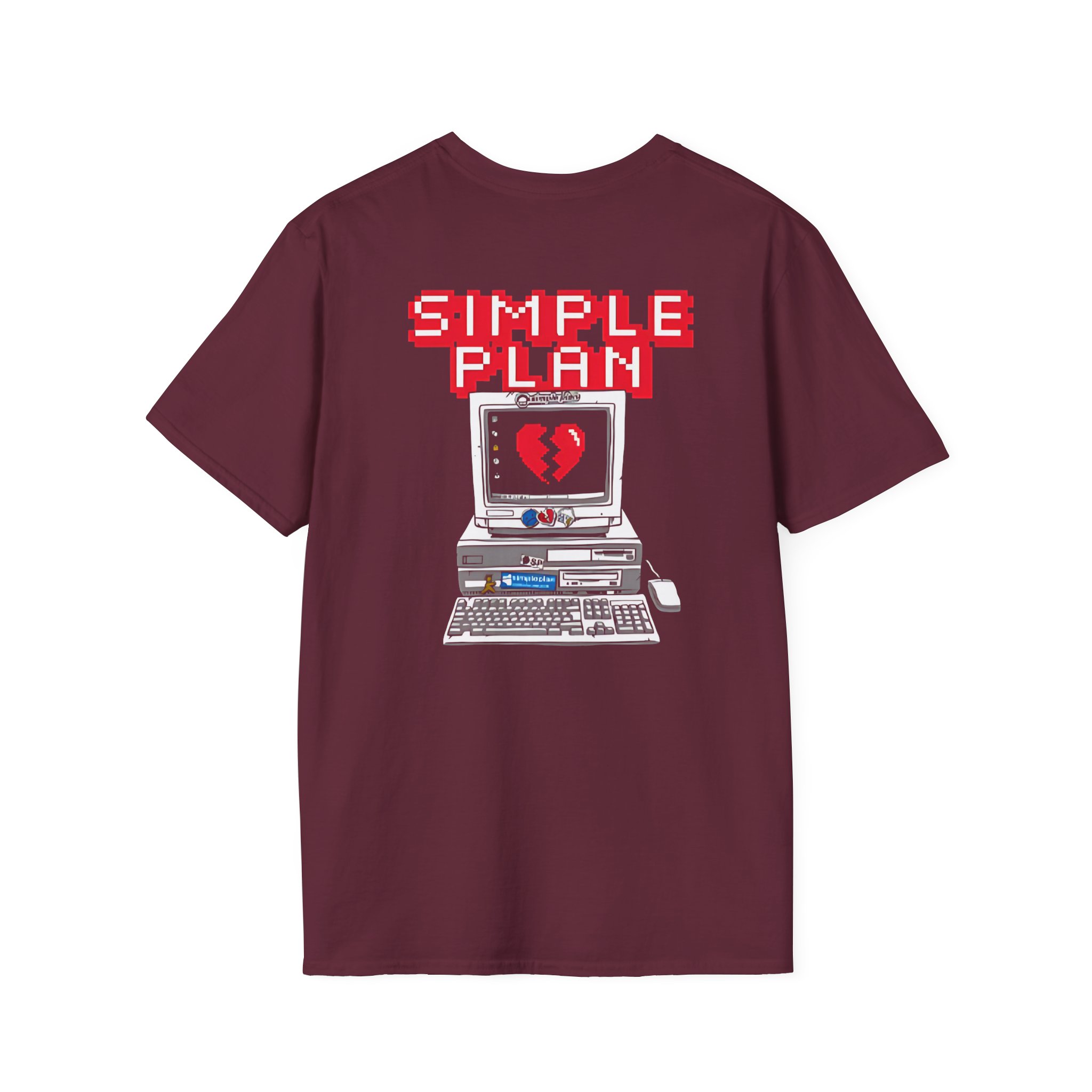 Simple Plan 90's Computer Unisex Softstyle T-Shirt