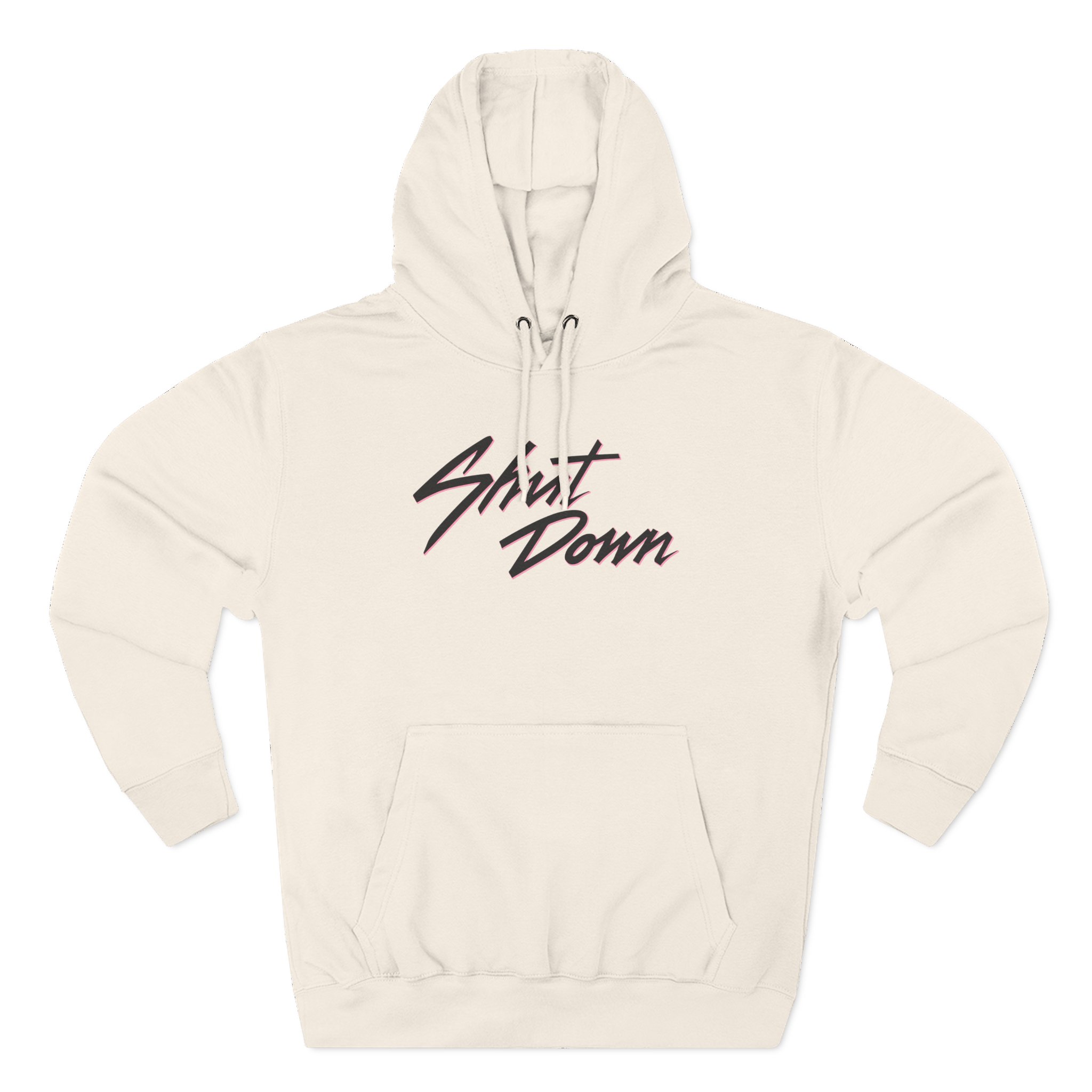 B Shut Down Three-Panel Fleece Hoodie