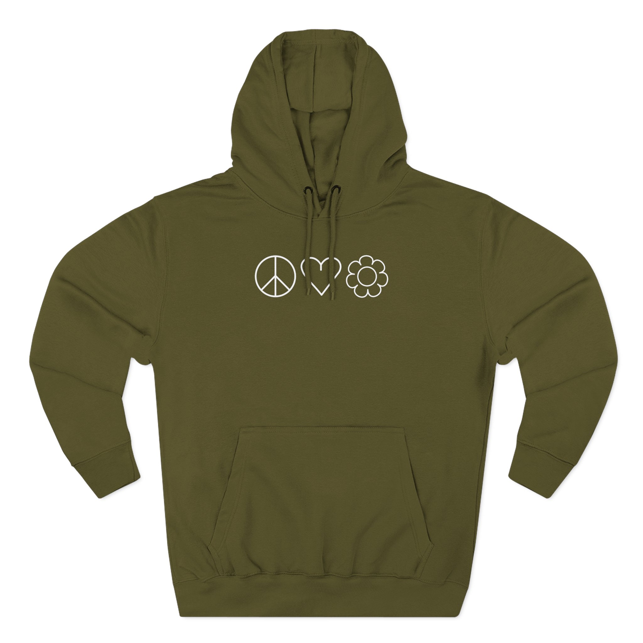 Mumbo Jumbo Peace, Love and Plants Three-Panel Fleece Hoodie