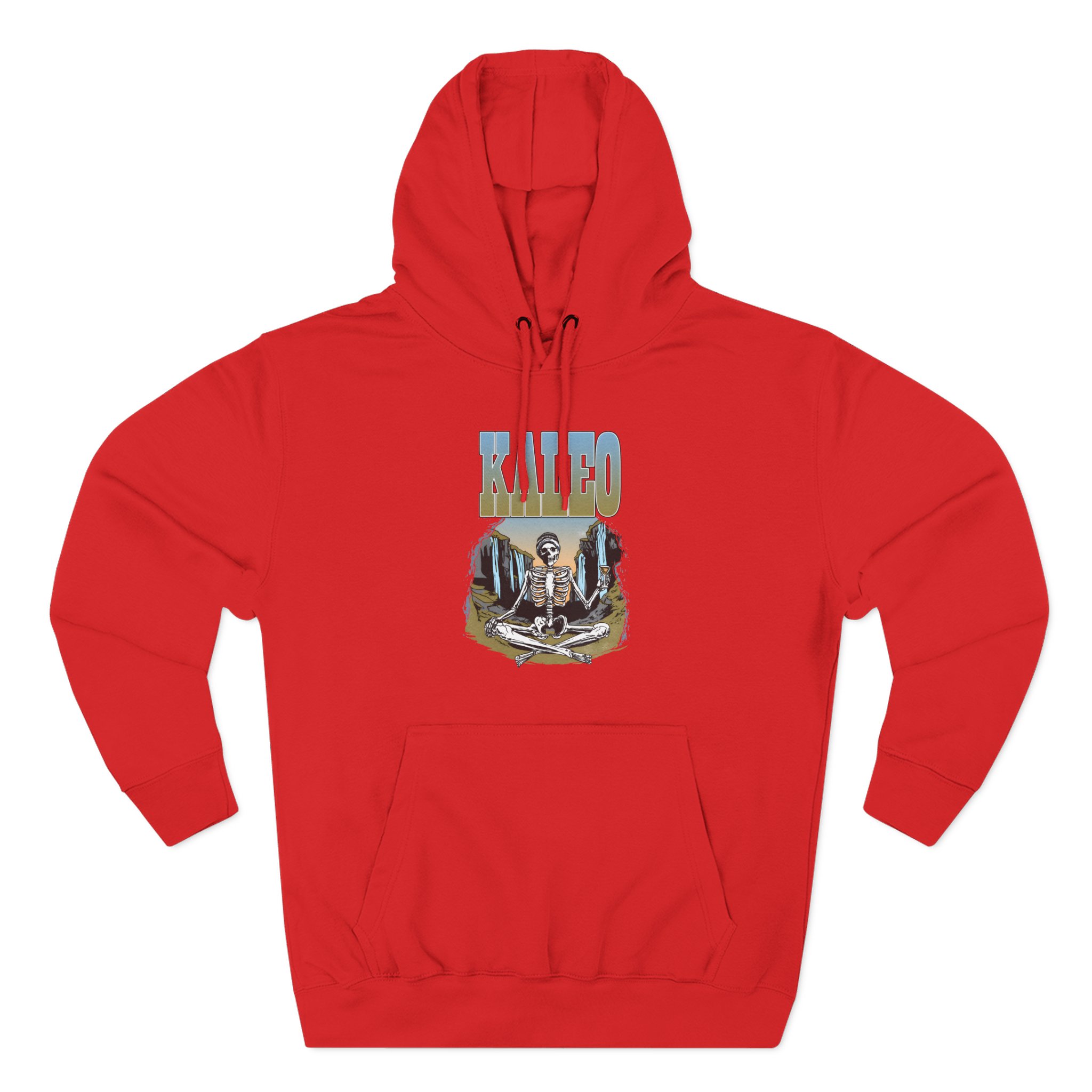 Kaleo Meditating Skeleton Three-Panel Fleece Hoodie