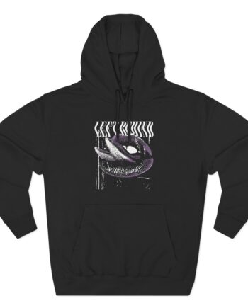 Left Behind Split Tongue Three-Panel Fleece Hoodie