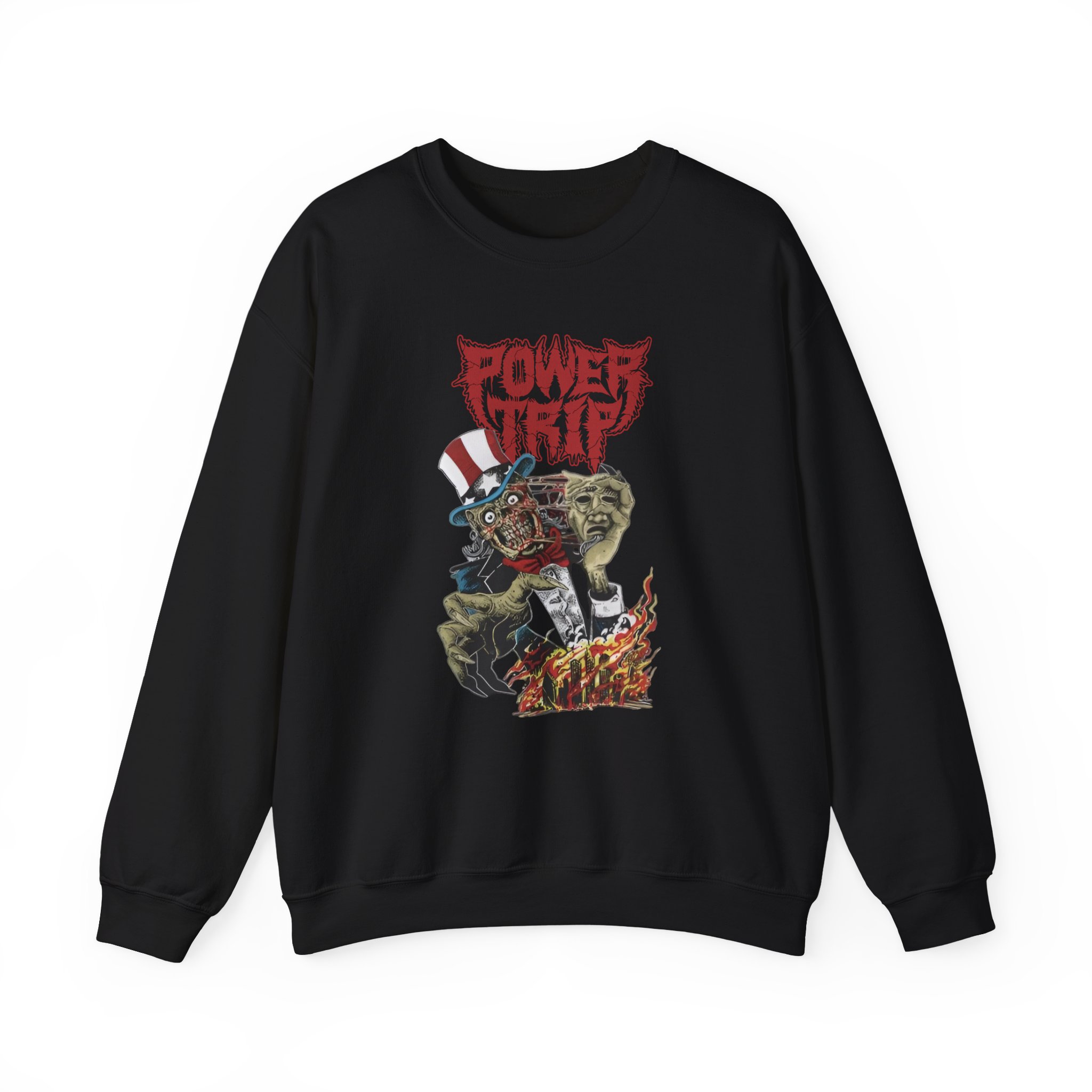 Power Trip Uncle Sam Unisex Heavy Blendâ„¢ Crewneck Sweatshirt