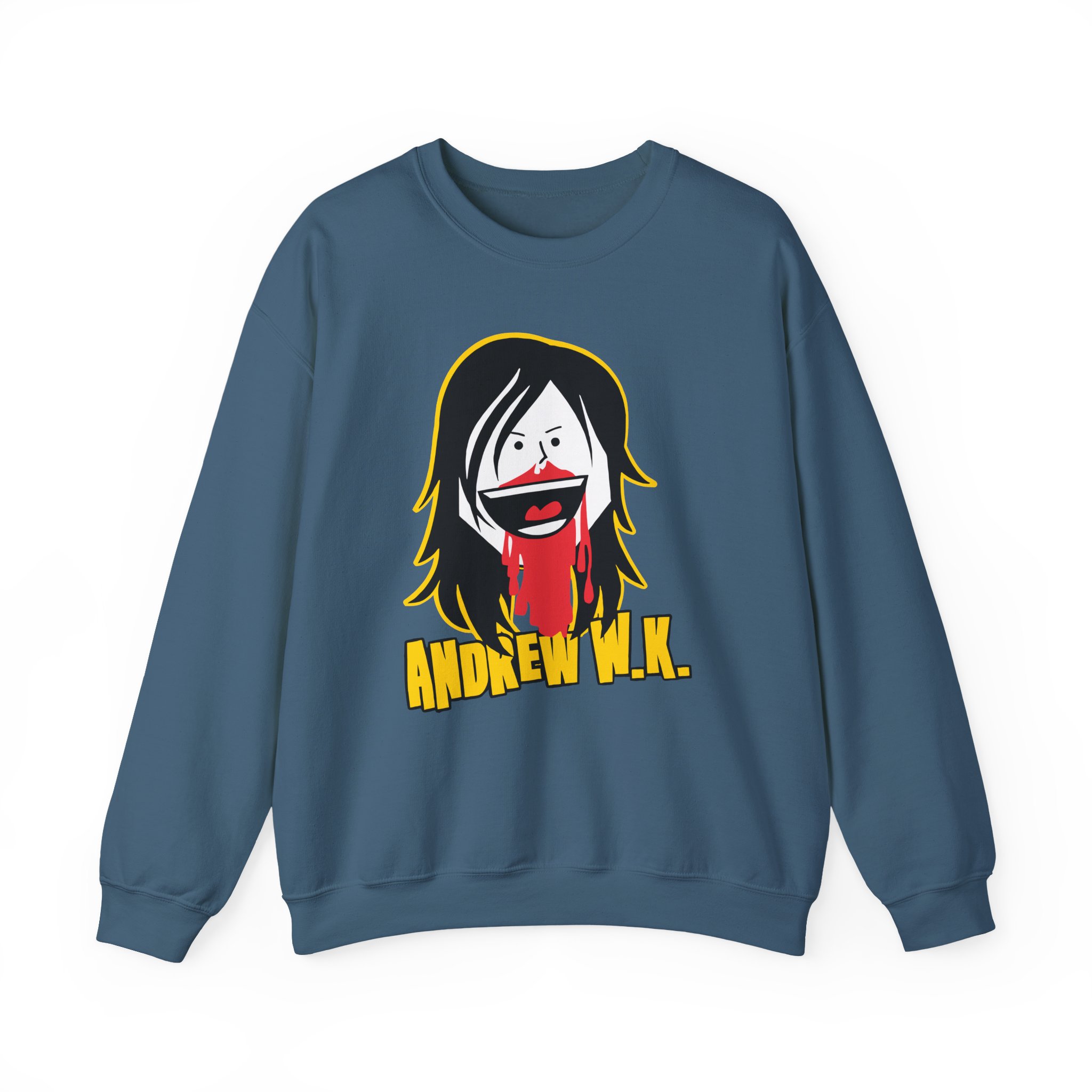 Andrew Wk Cartoon Bloody Nose Unisex Heavy Blendâ„¢ Crewneck Sweatshirt
