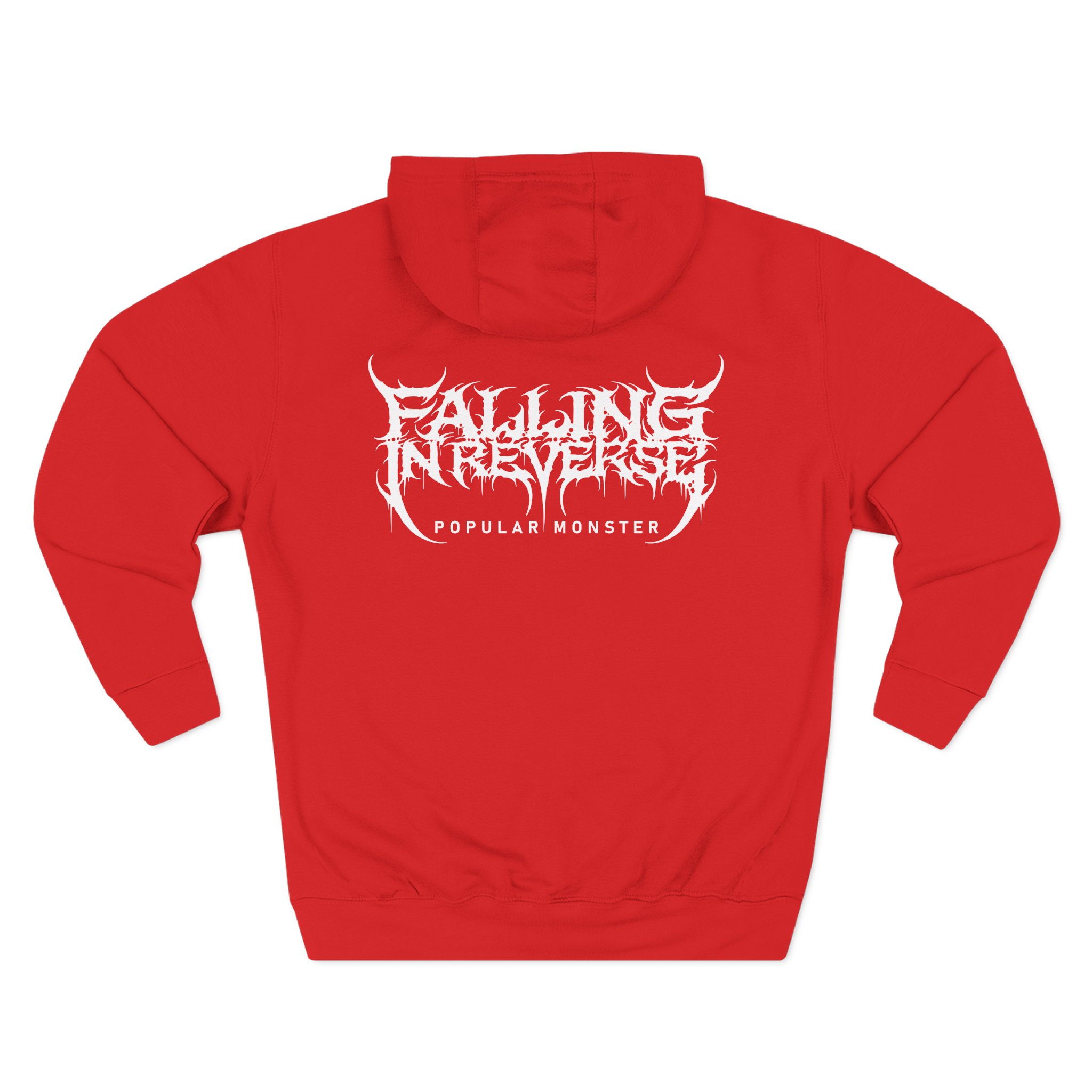 Falling in Reverse Popular Monster Cover and Back Logo Three-Panel Fleece Hoodie