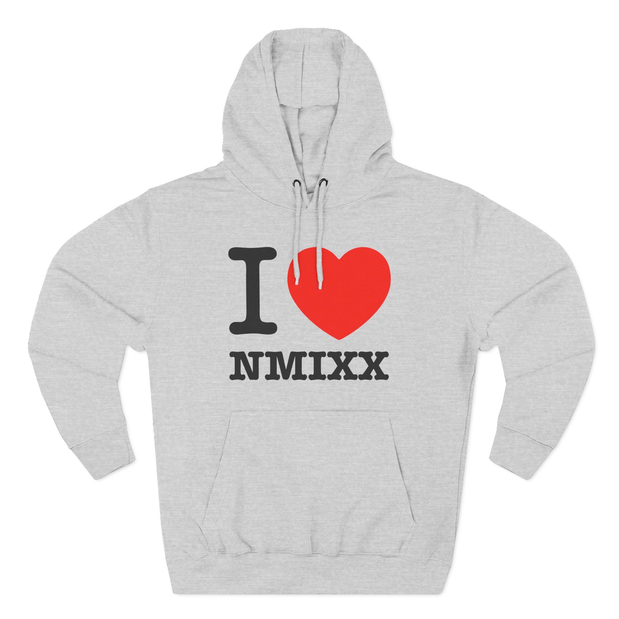I Love Nmixx Three-Panel Fleece Hoodie