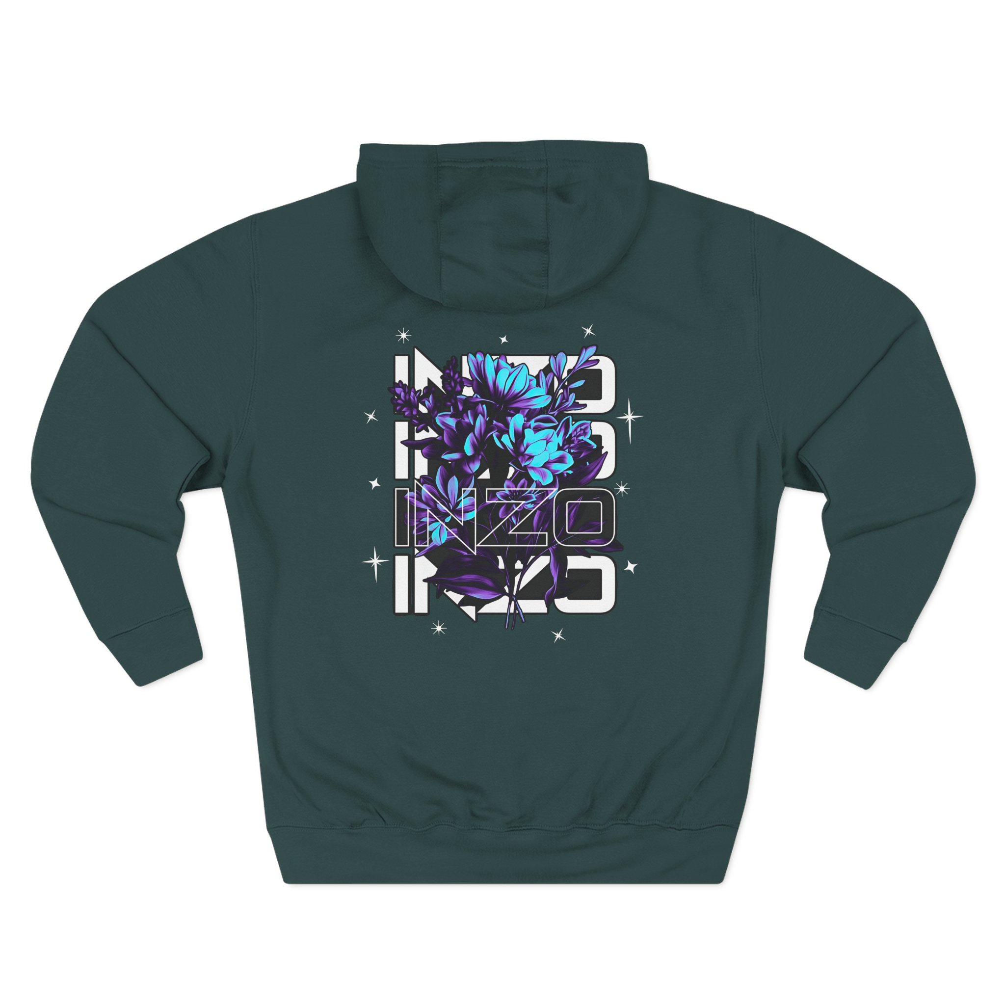 Inzo Sprouted Three-Panel Fleece Hoodie