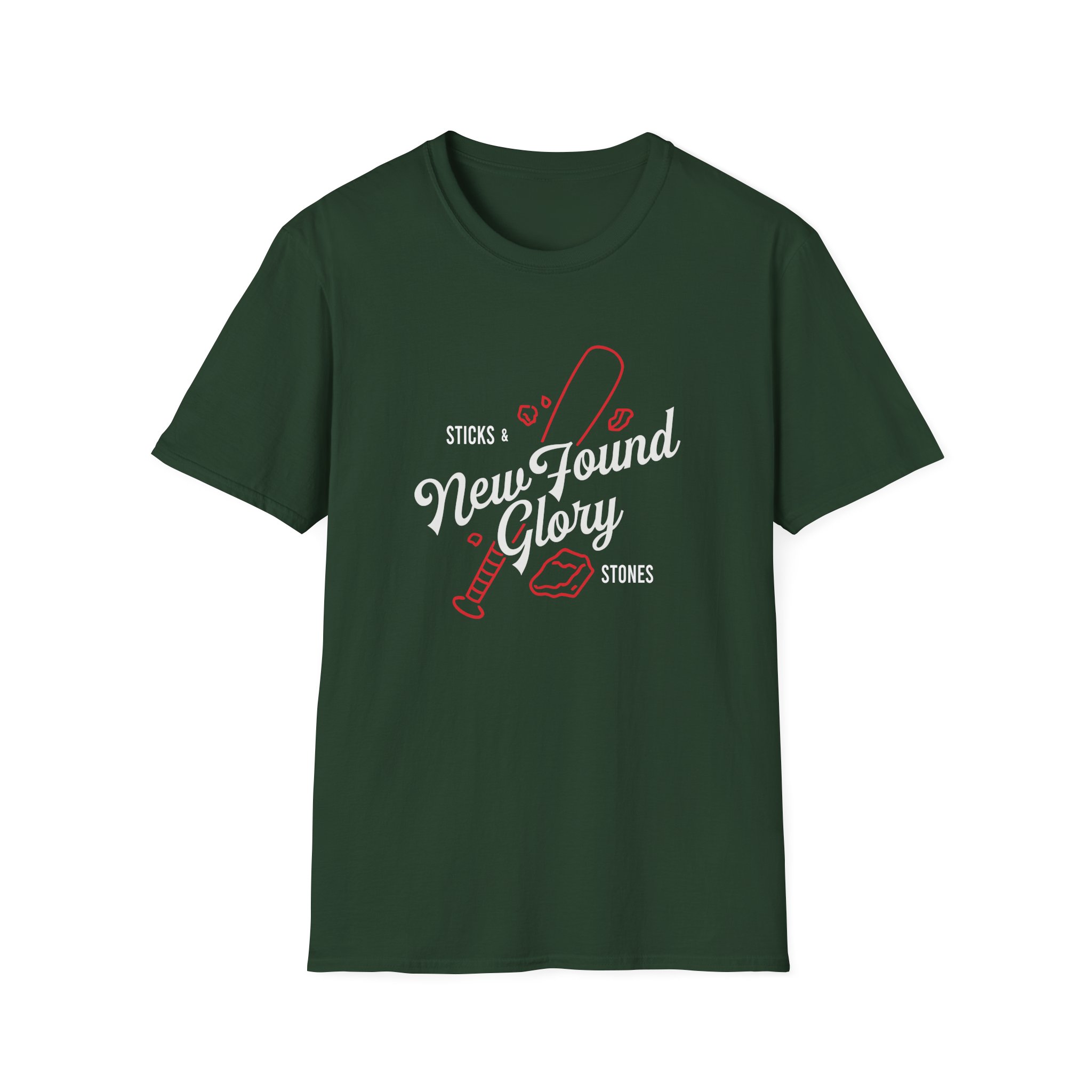 New Found Glory Sticks and Stones Baseball Unisex Softstyle T-Shirt