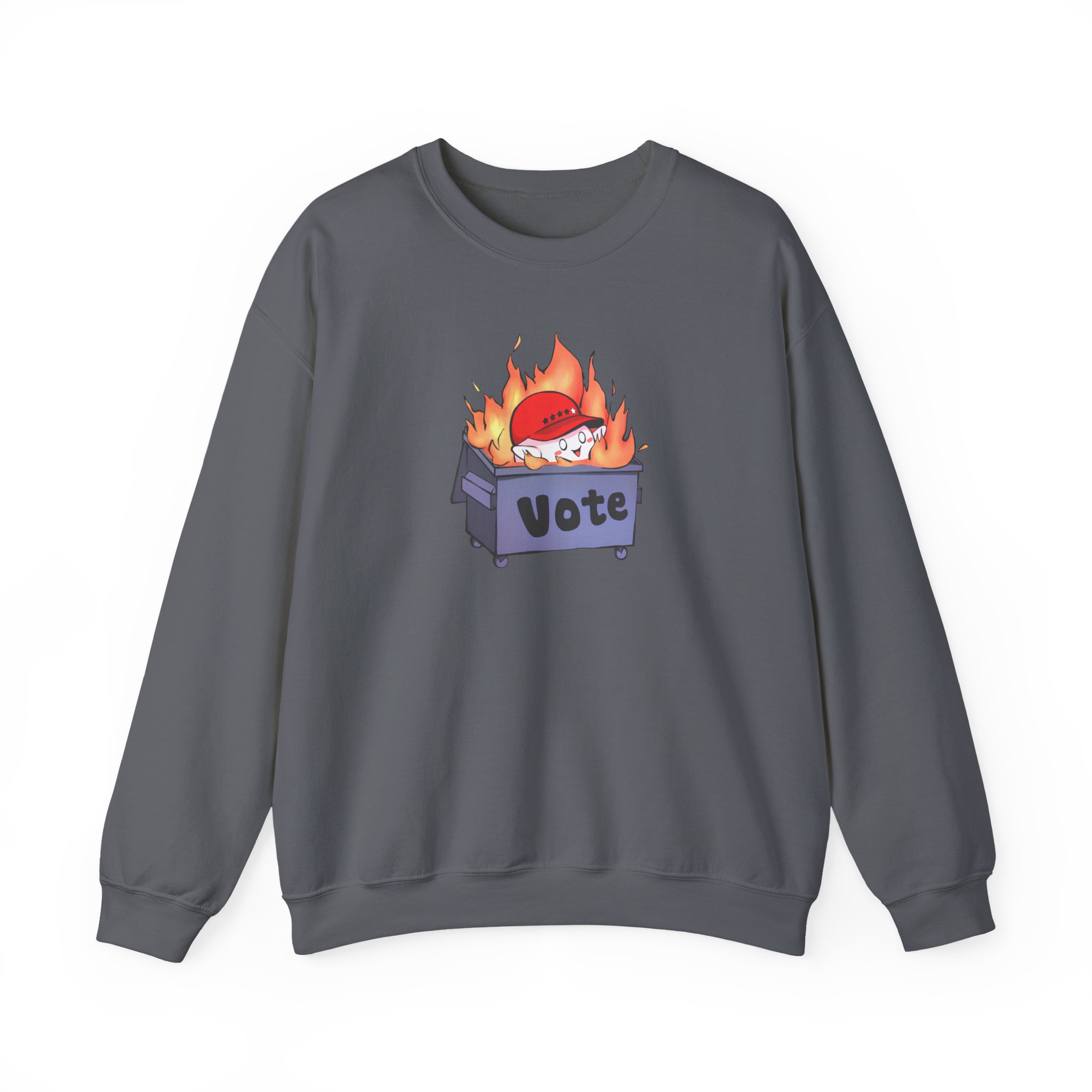 Mister Metokur Dumpster Fire Vote Unisex Heavy Blendâ„¢ Crewneck Sweatshirt