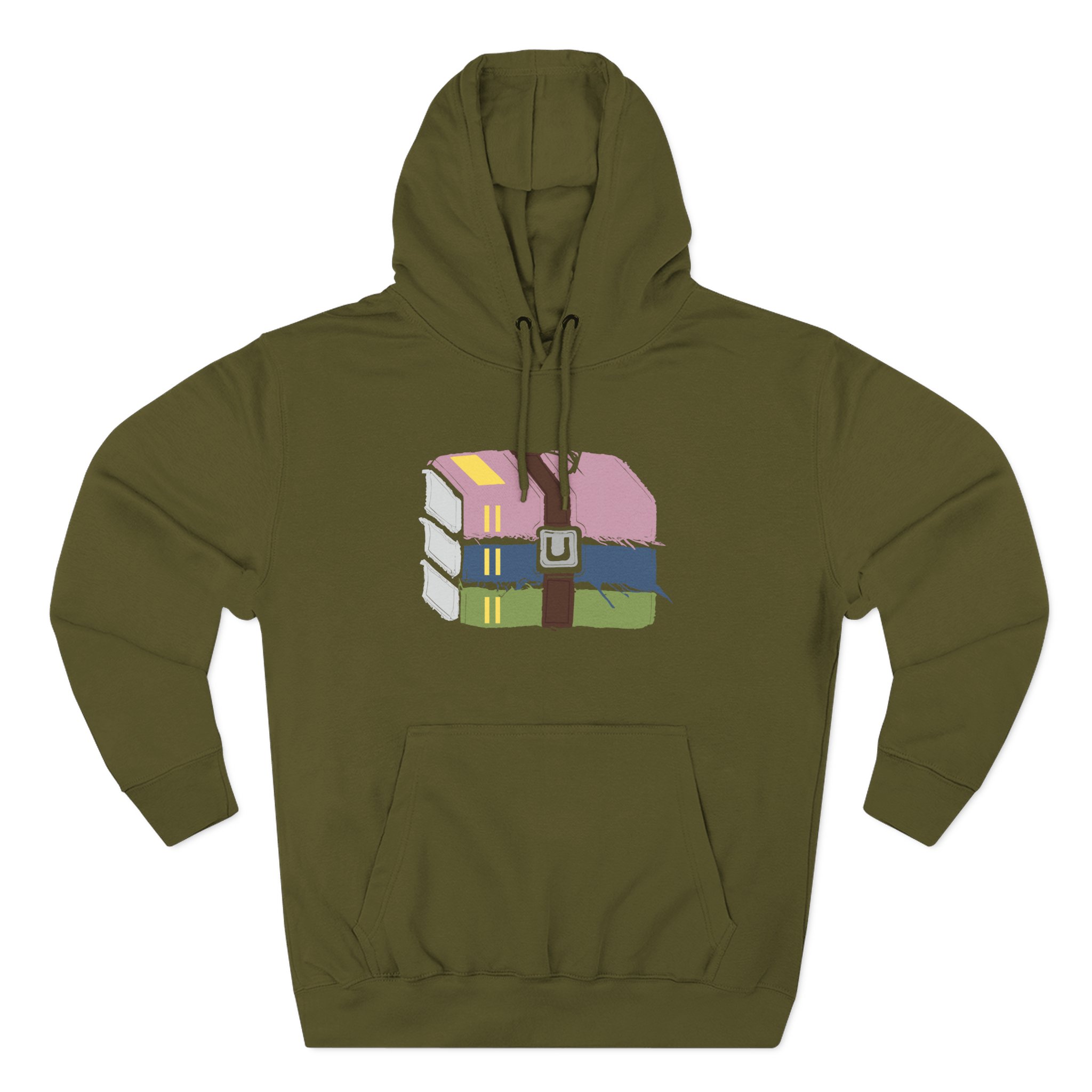 Winrar Frayed Logo Three-Panel Fleece Hoodie