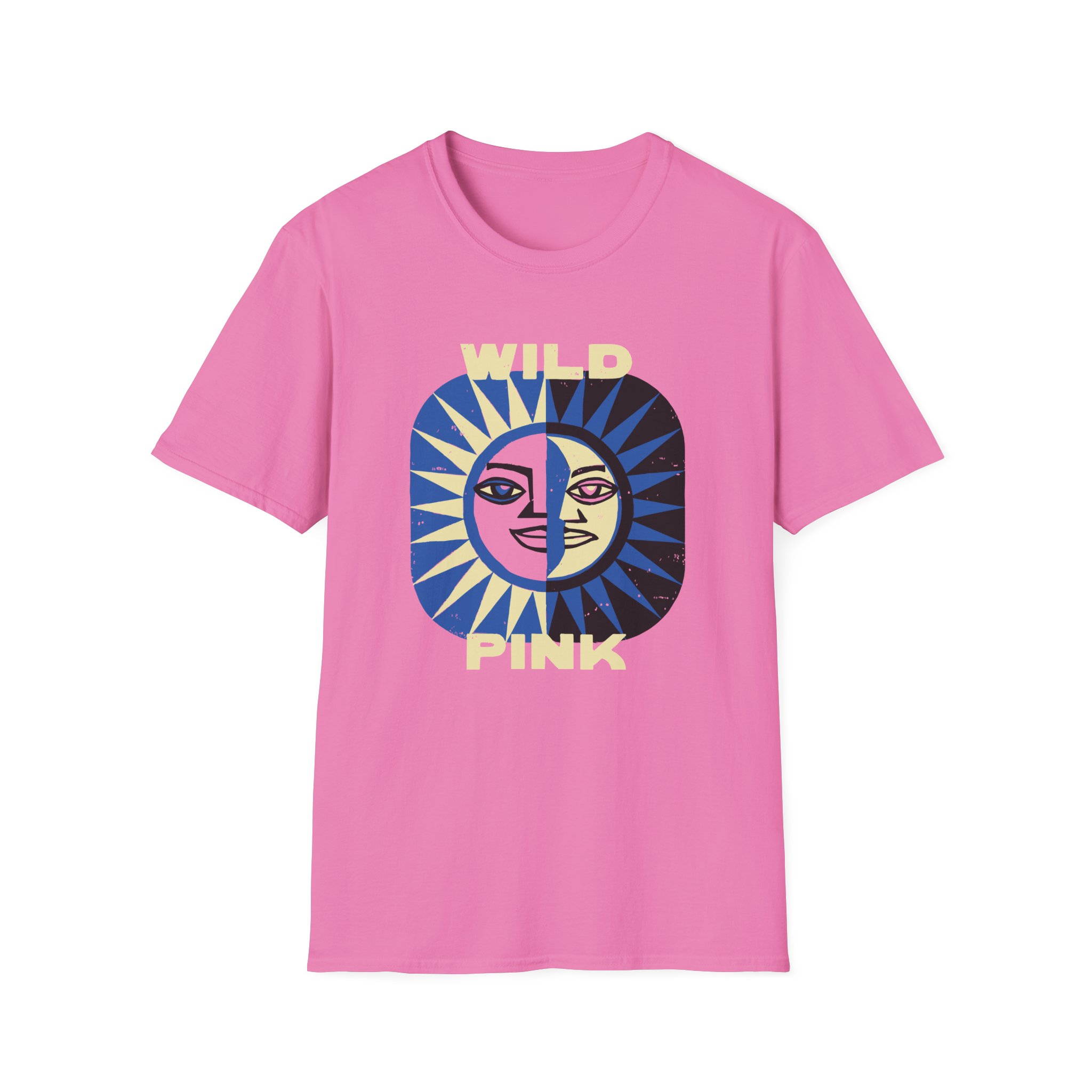 Wild Pink Sun Moon Unisex Softstyle T-Shirt