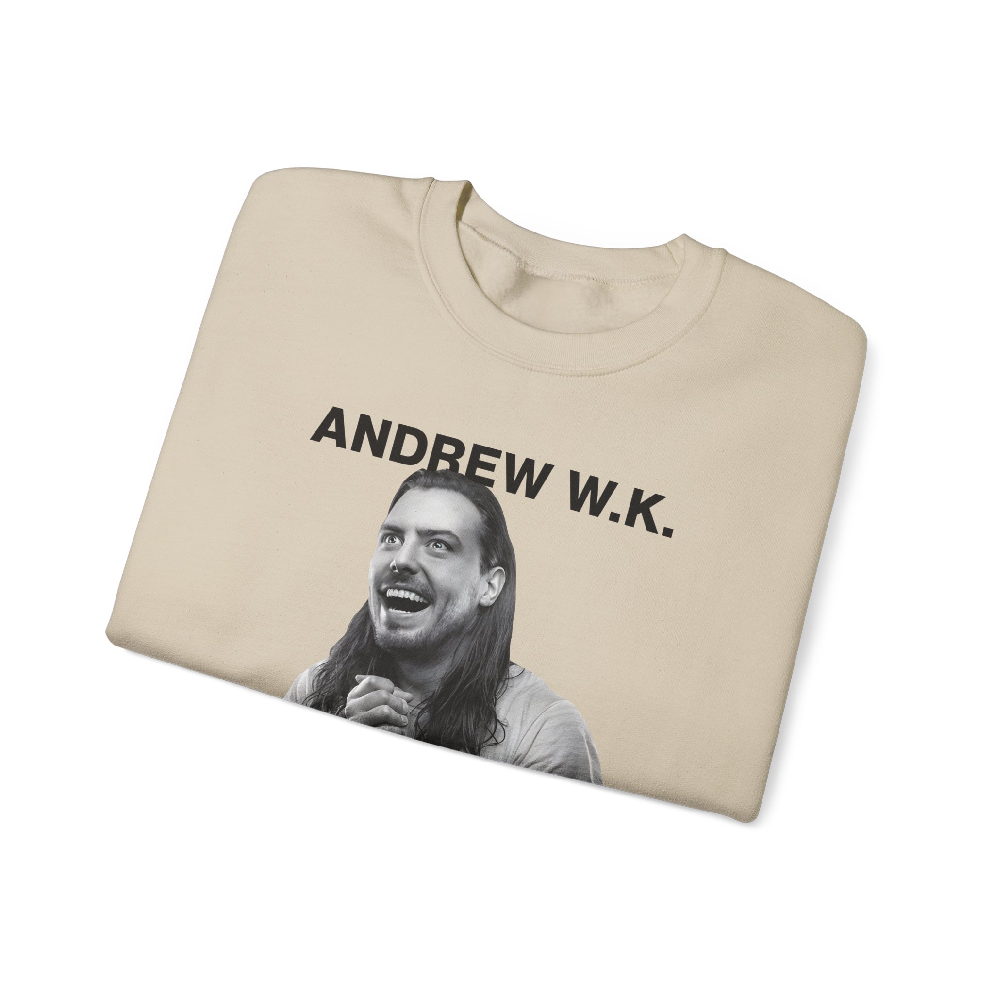 Andrew Wk Happy Unisex Heavy Blendâ„¢ Crewneck Sweatshirt