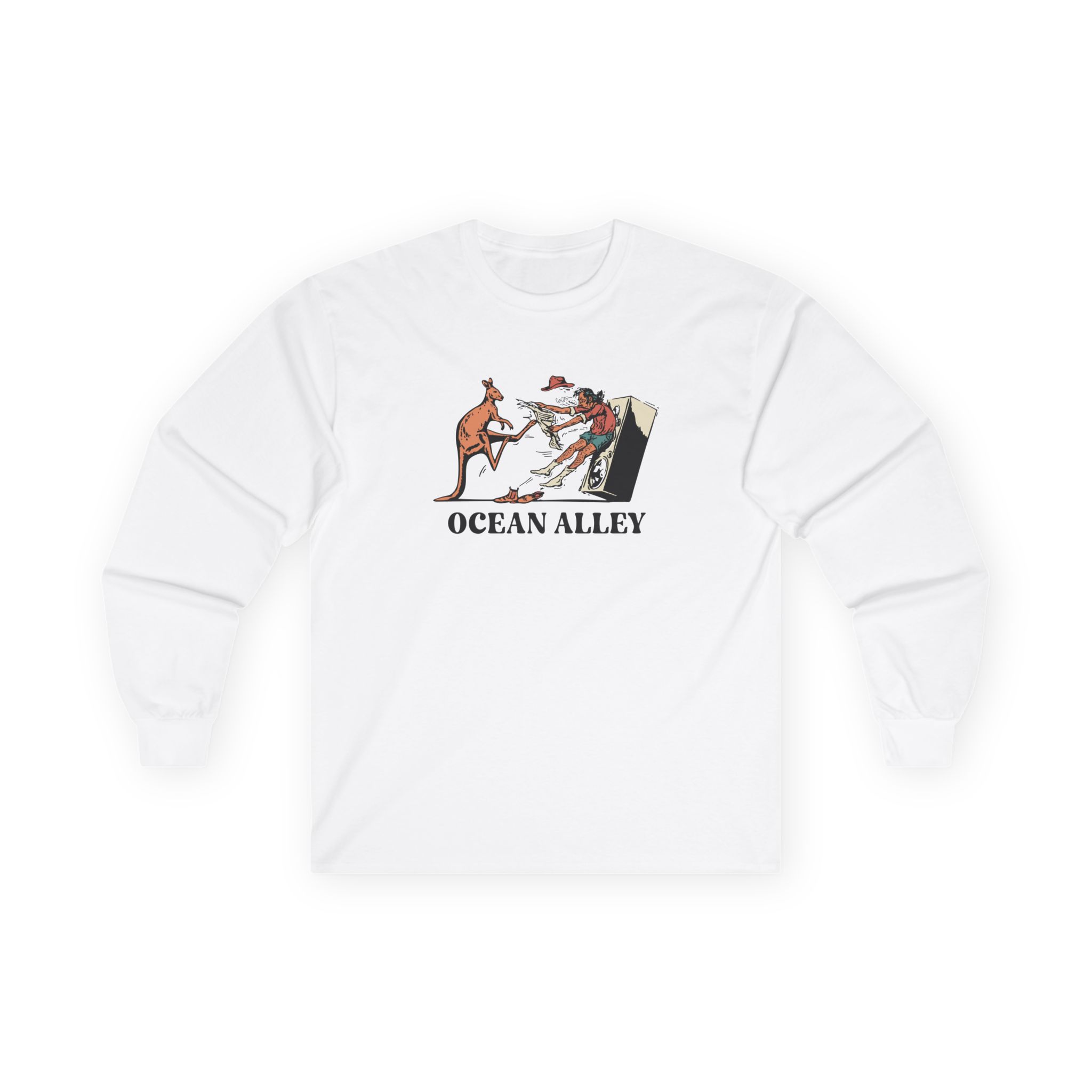 Ocean Alley Kanga Kick Unisex Ultra Cotton Long Sleeve Tee