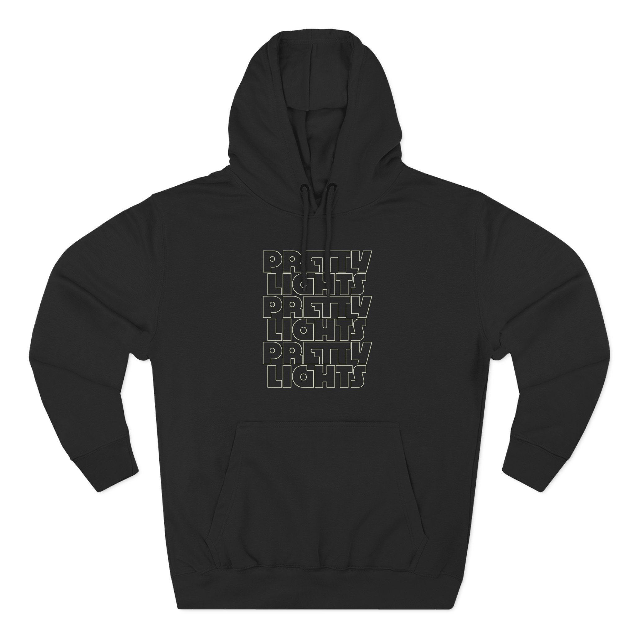 Pretty Lights Outline Stack Three-Panel Fleece Hoodie