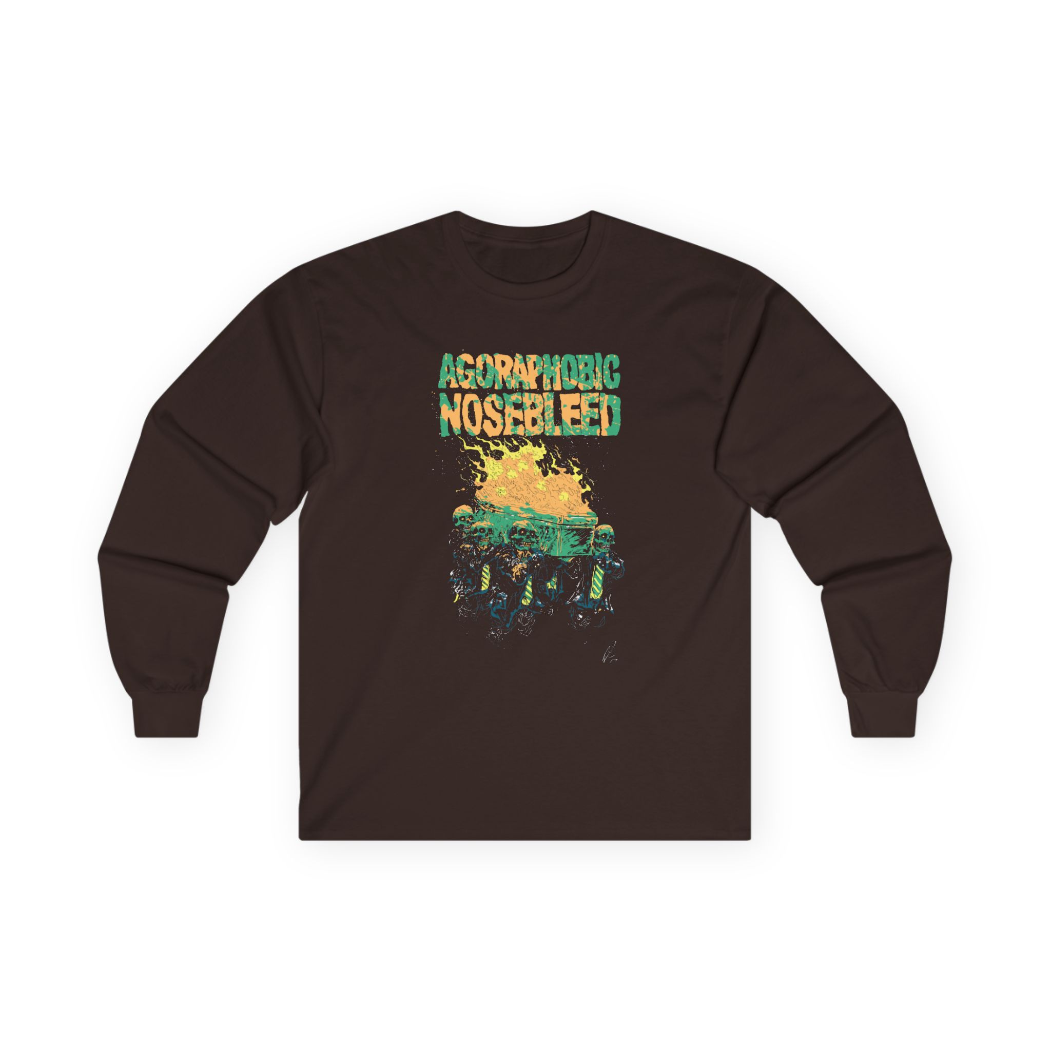 Agoraphobic Nosebleed Burning Coffin Unisex Ultra Cotton Long Sleeve Tee