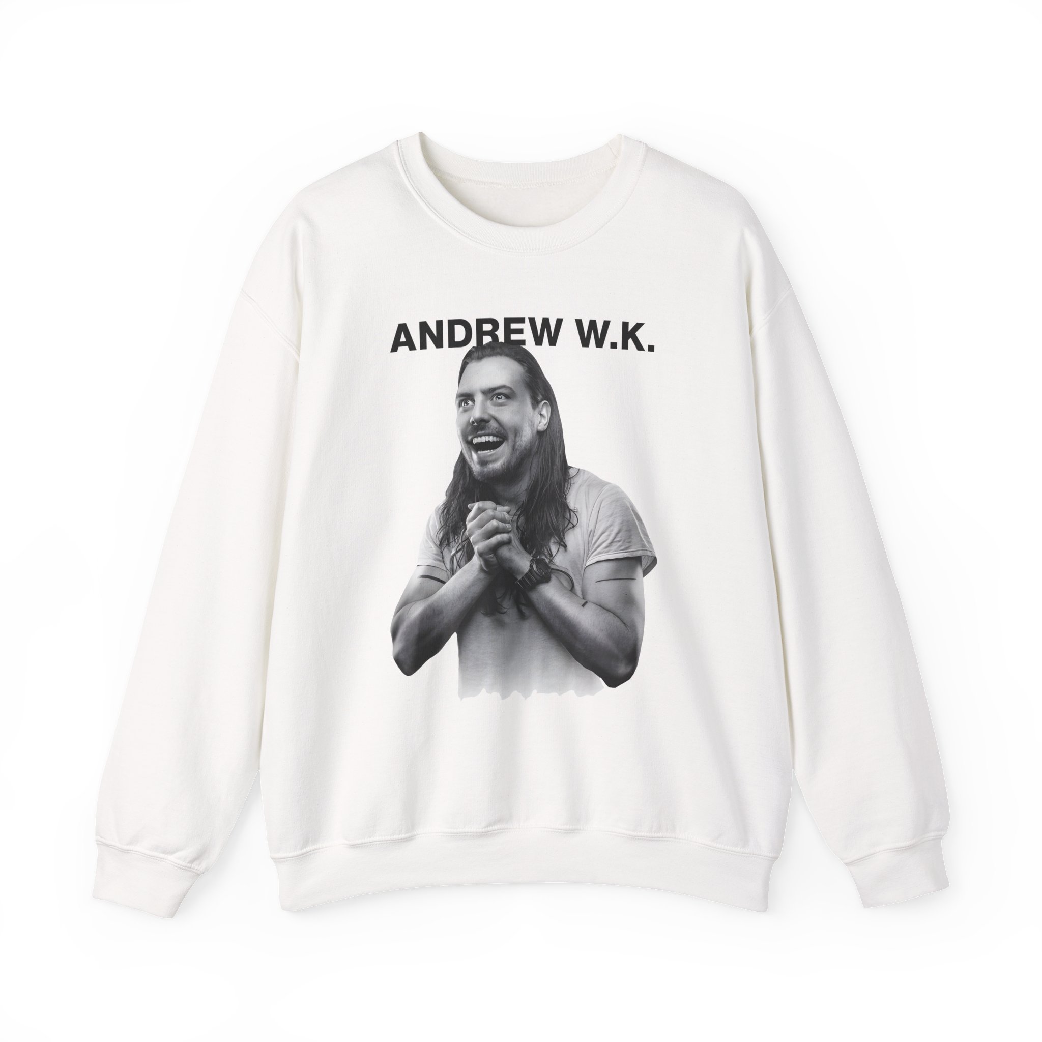Andrew Wk Happy Unisex Heavy Blendâ„¢ Crewneck Sweatshirt