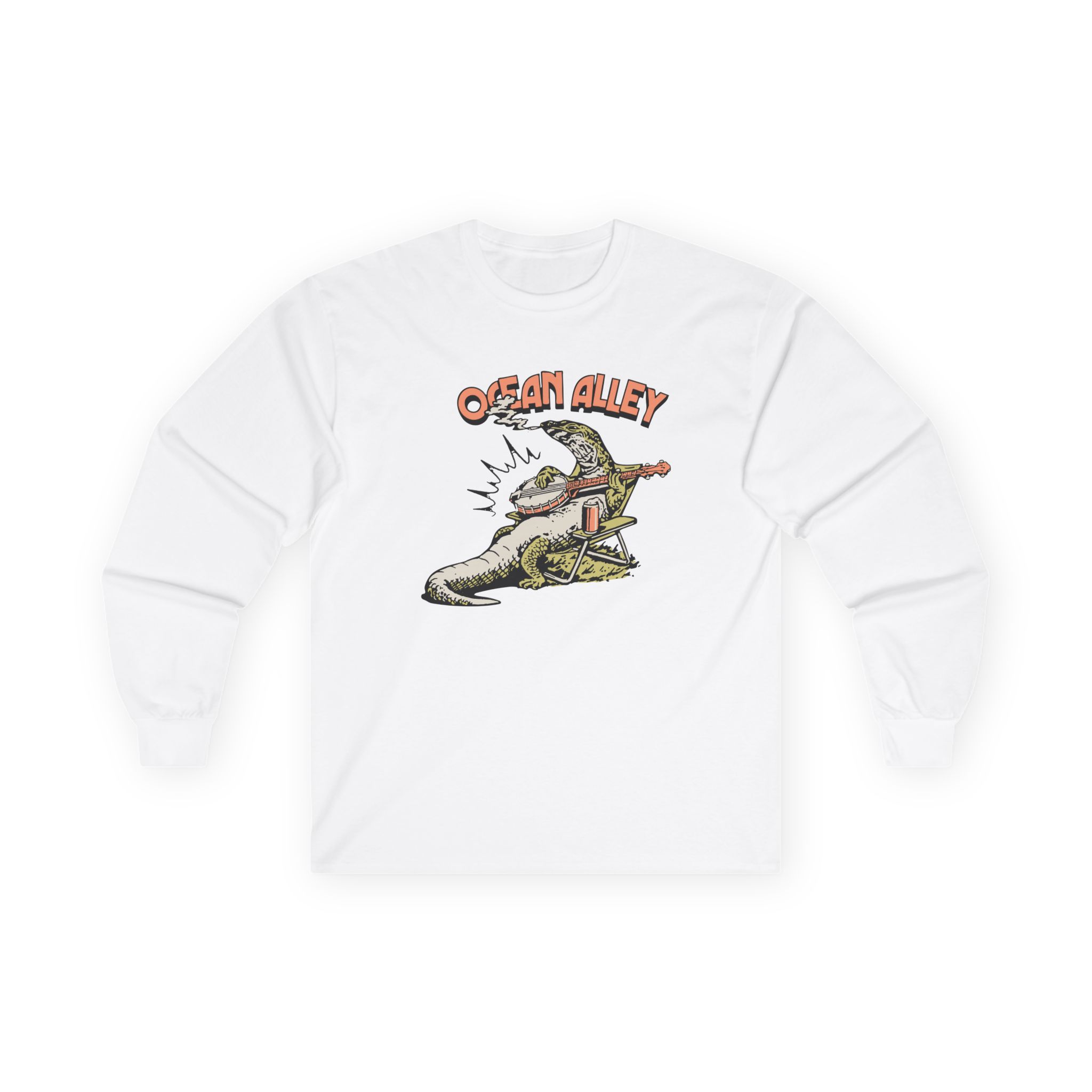 Ocean Alley Lizard Unisex Ultra Cotton Long Sleeve Tee