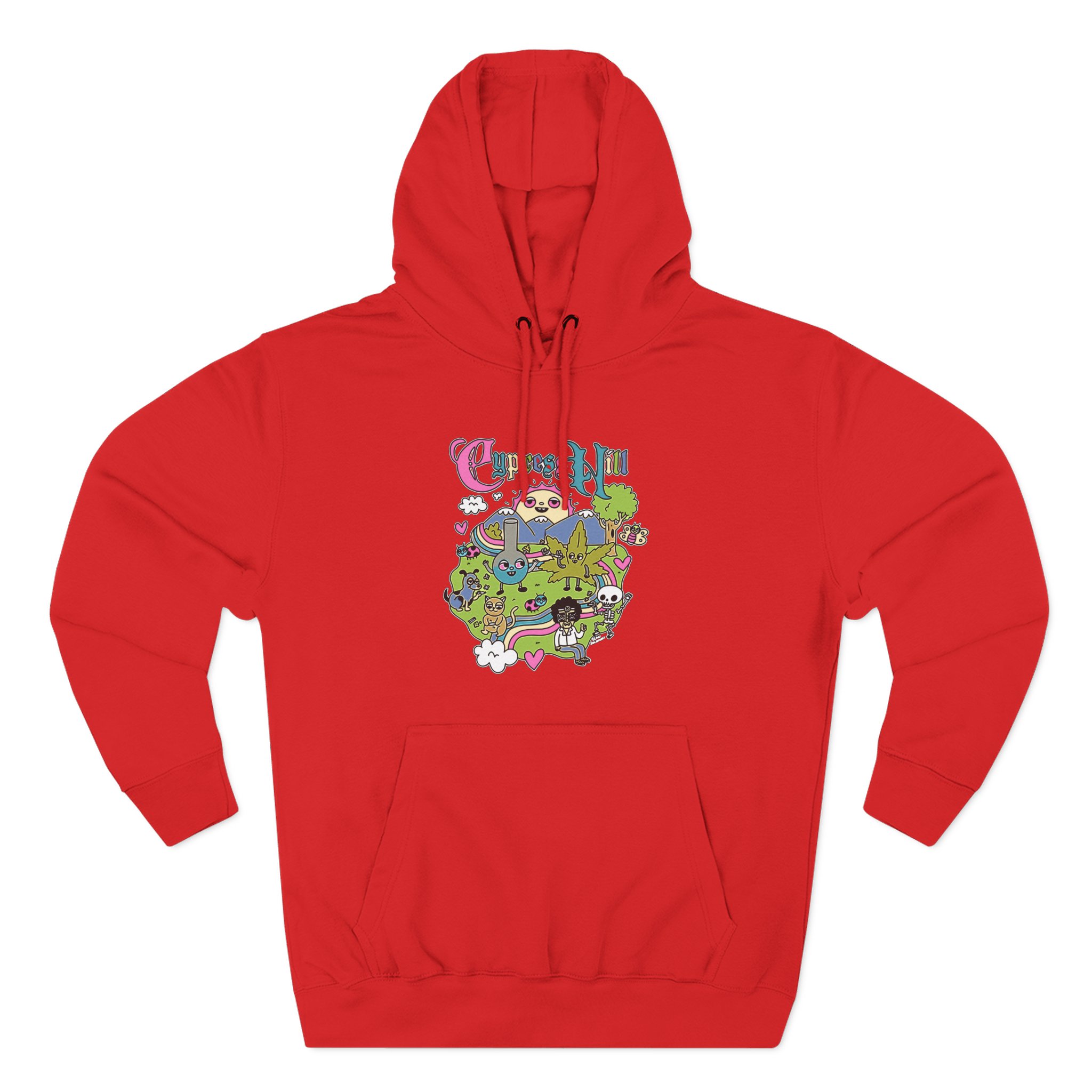 Cypress Hill Happy Time by Sean Solomon Three-Panel Fleece Hoodie