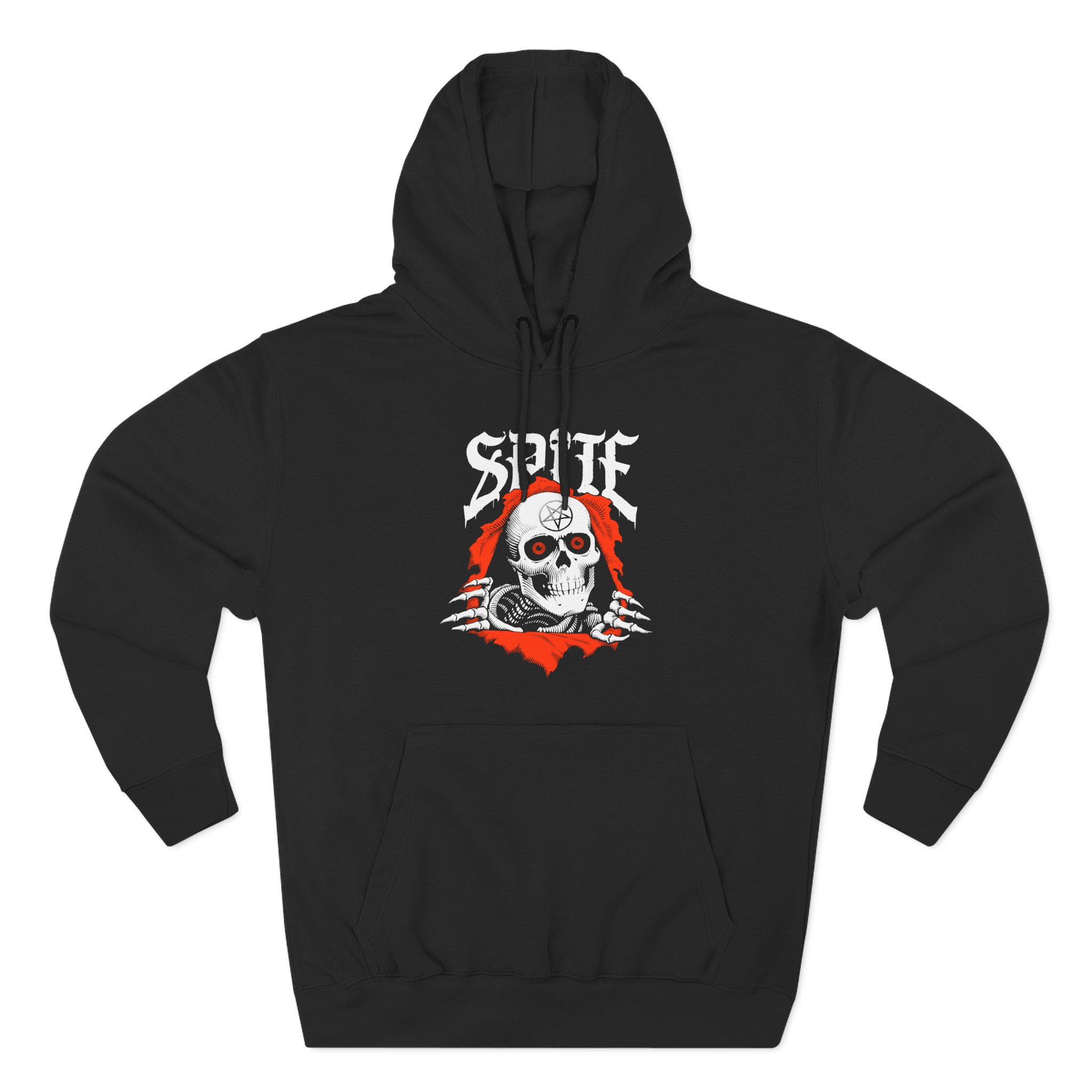Spite Skeleton Three-Panel Fleece Hoodie