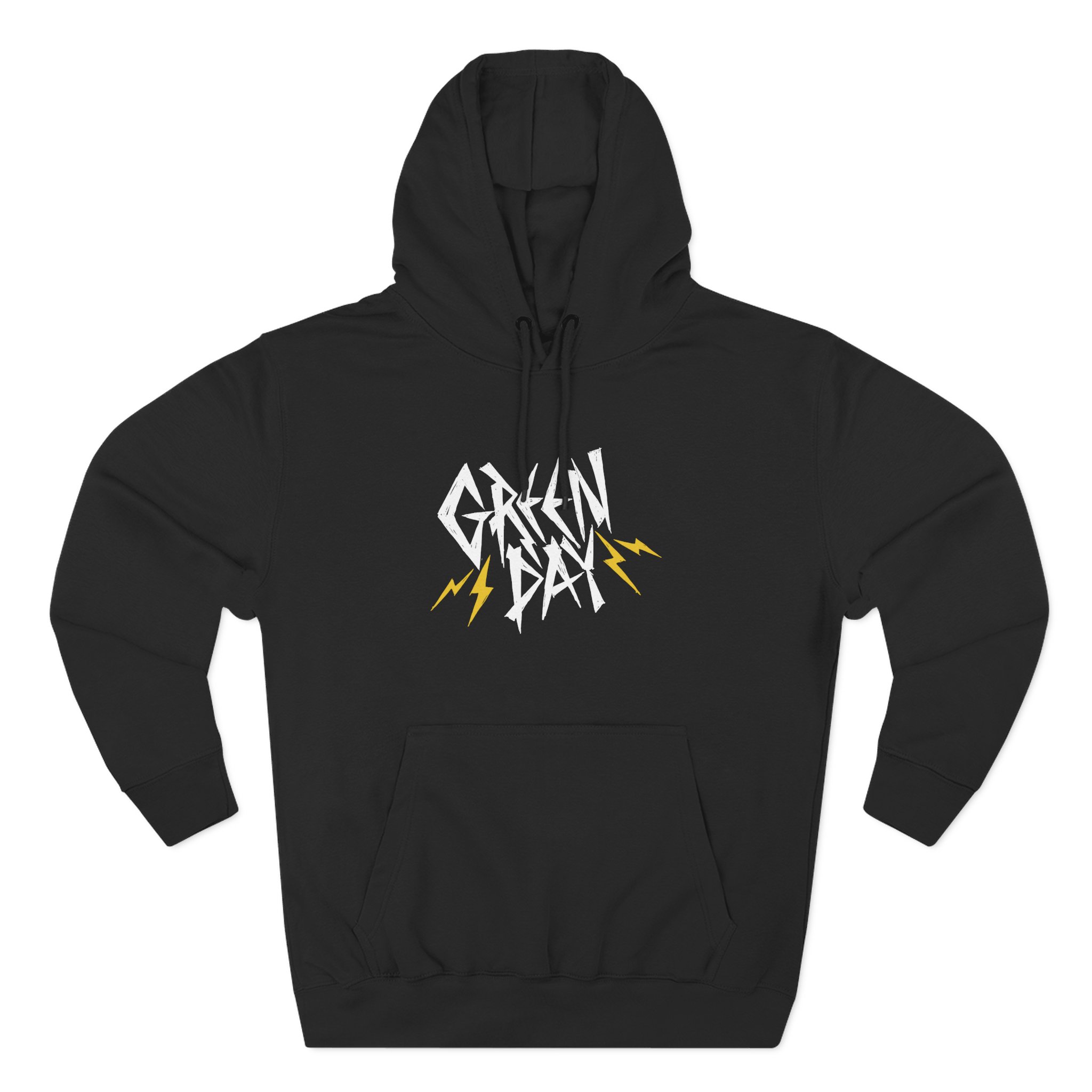 Green Day Bolt Logo Three-Panel Fleece Hoodie