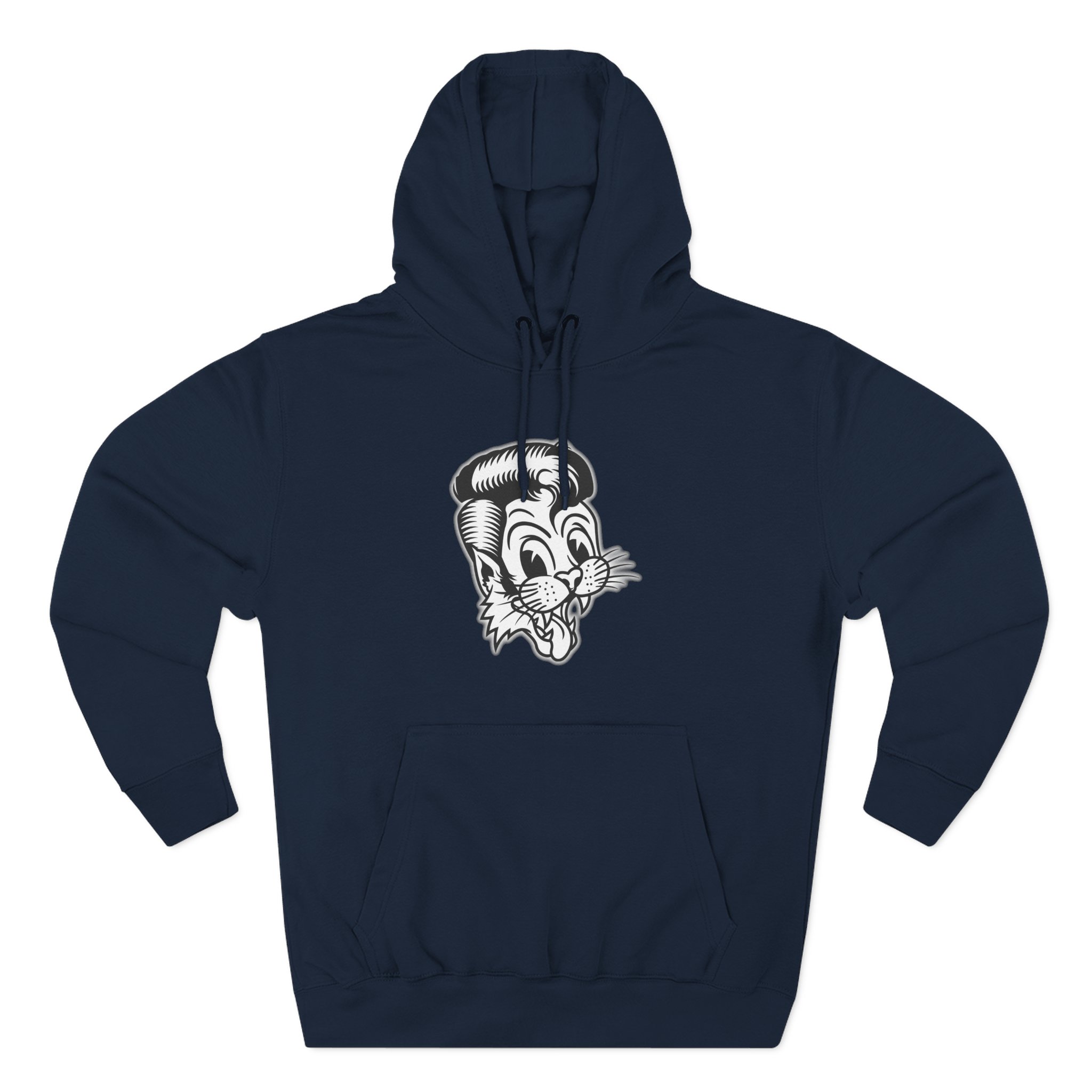 Stray Cats Metallic Cat Three-Panel Fleece Hoodie