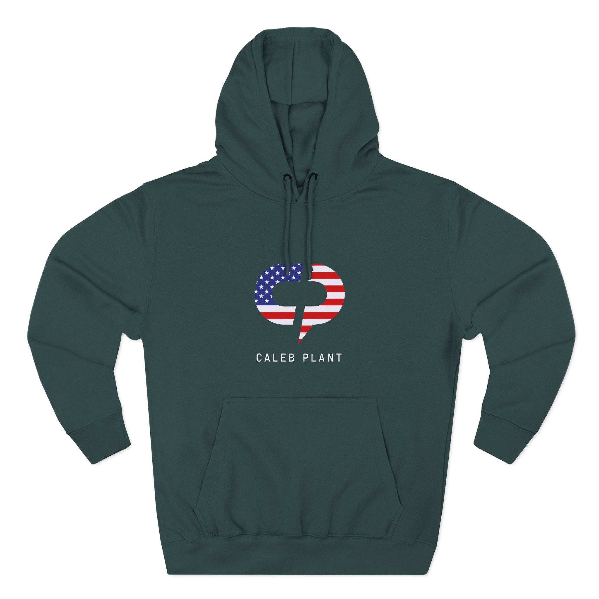 Caleb Plant Red, White and Blue Three-Panel Fleece Hoodie