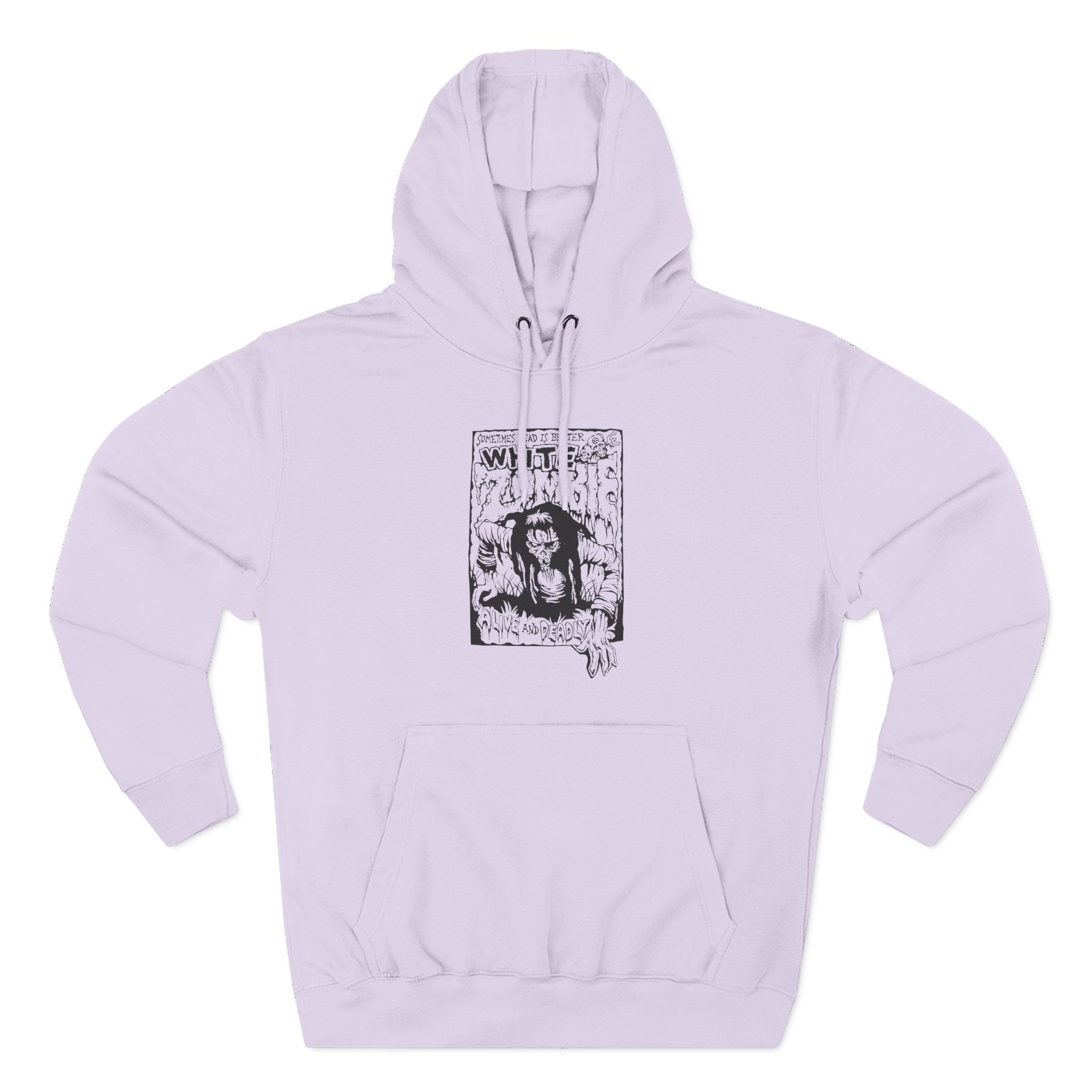 White Zombie Alive and Deadly Three-Panel Fleece Hoodie