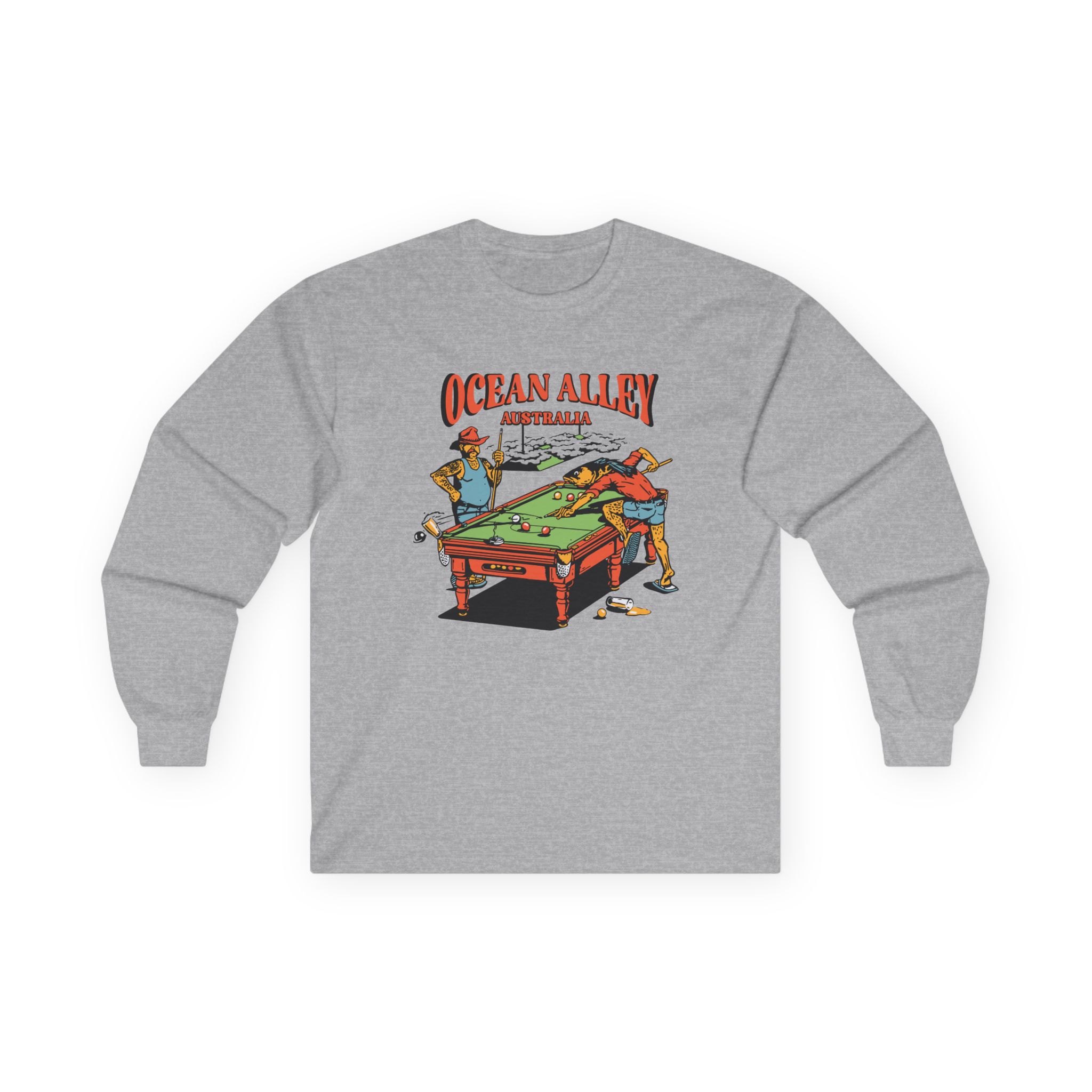 Ocean Alley Pool Table Unisex Ultra Cotton Long Sleeve Tee