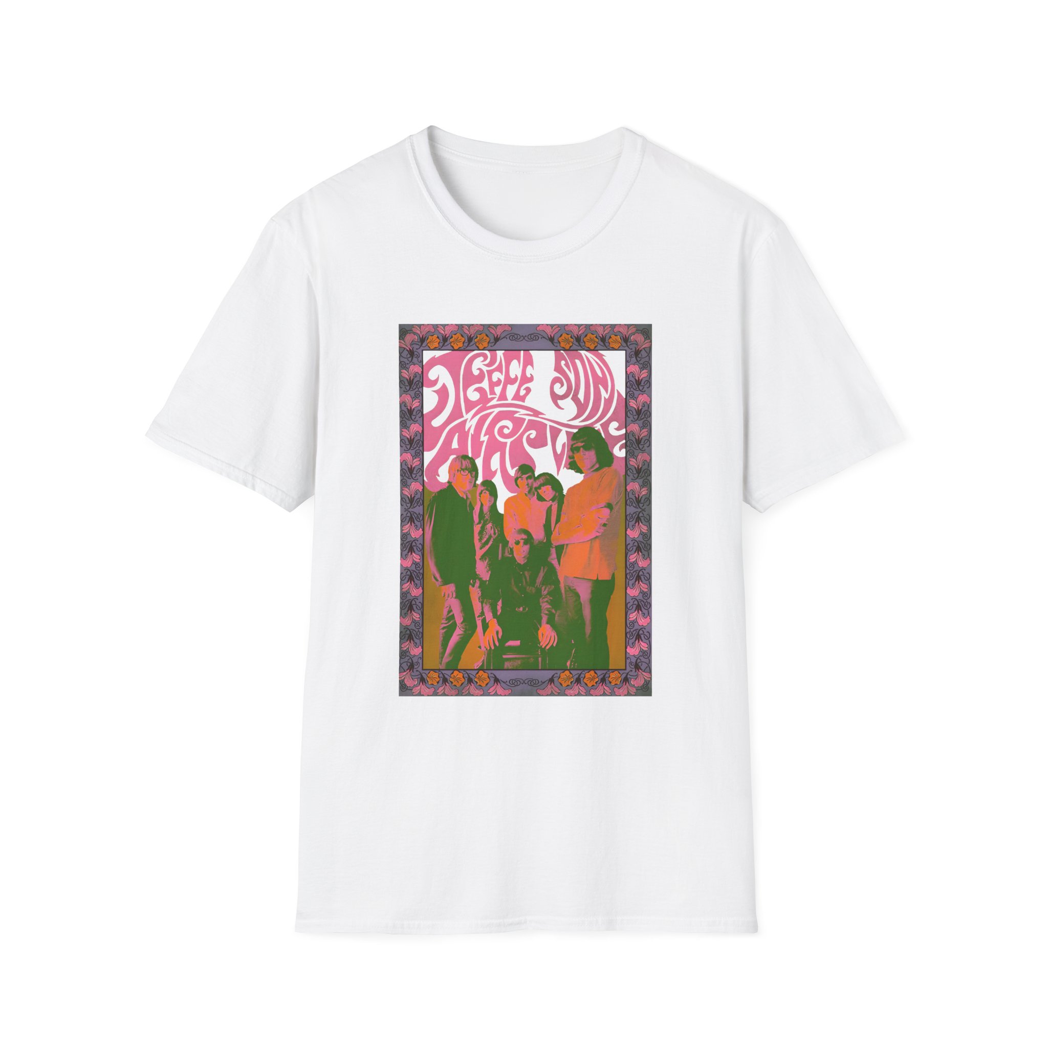 Jefferson Airplane Psychedelic Band Photo Unisex Softstyle T-Shirt