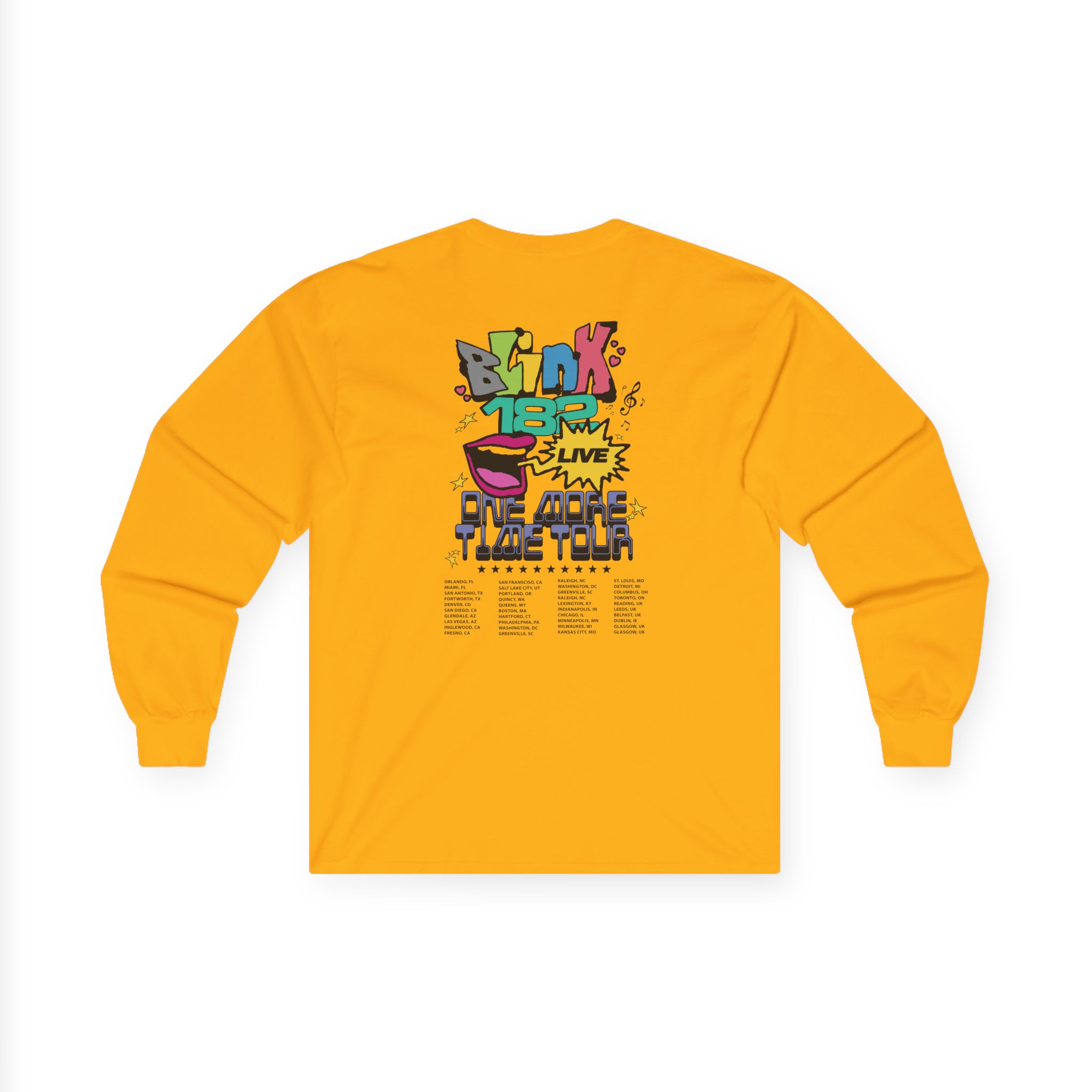 Blink 182 One More Time Tour Unisex Ultra Cotton Long Sleeve Tee