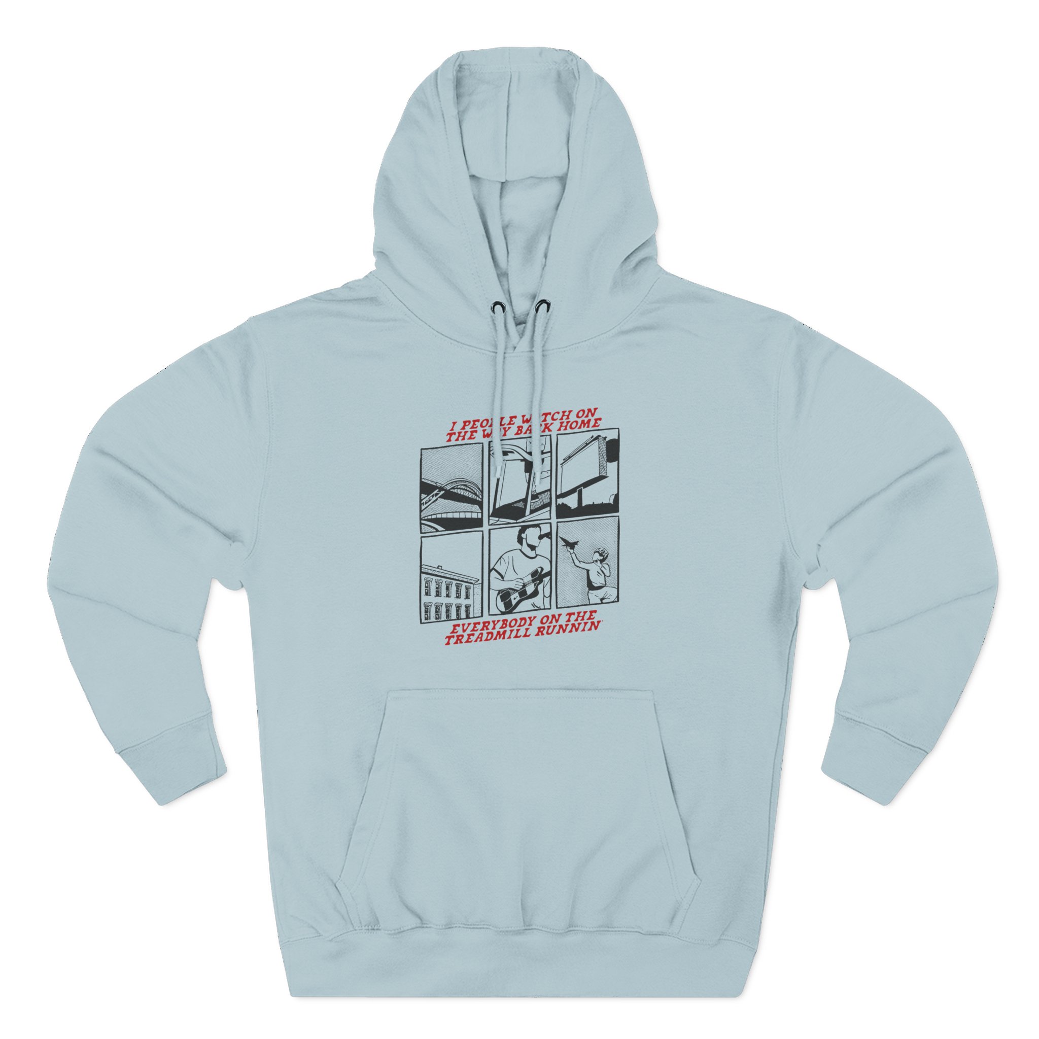 Sam Fender People Watching Three-Panel Fleece Hoodie