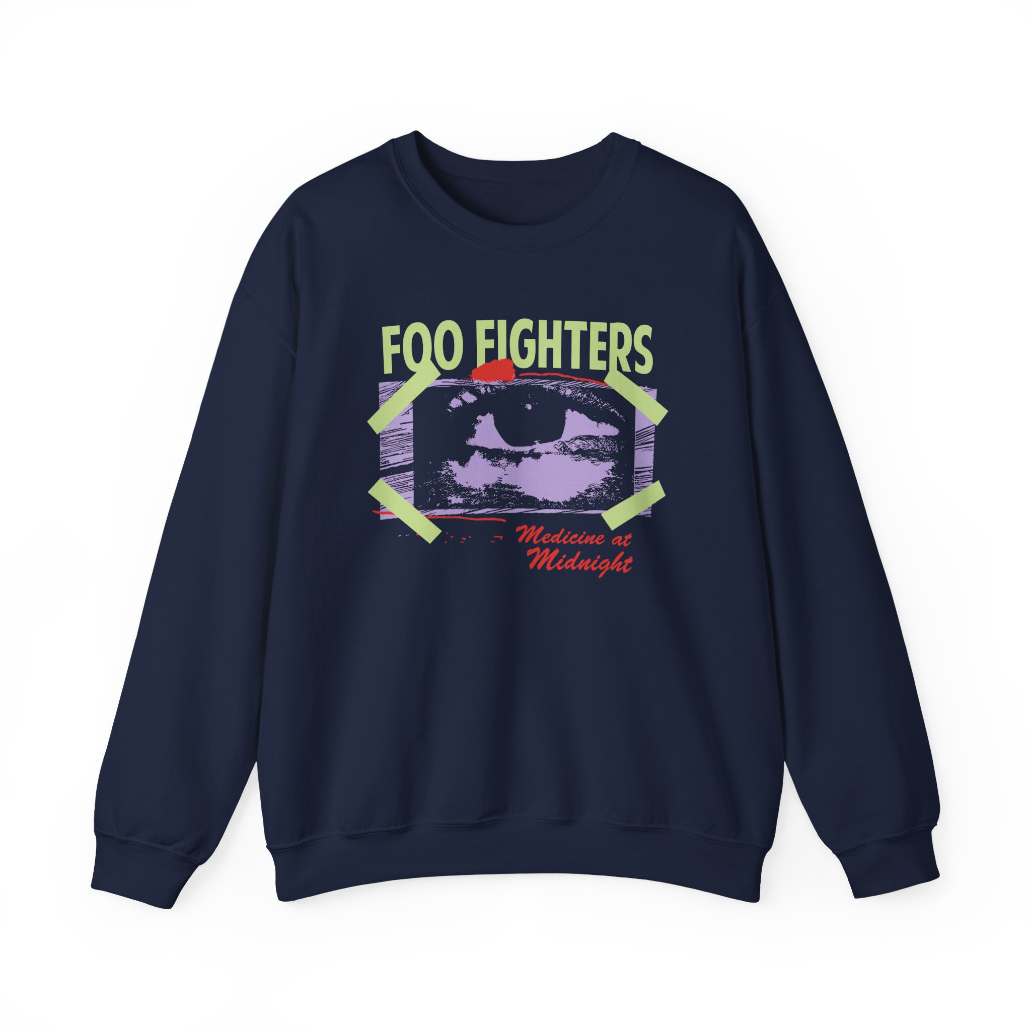 Foo Fighters Medicine at Midnight Eye Tape Unisex Heavy Blendâ„¢ Crewneck Sweatshirt