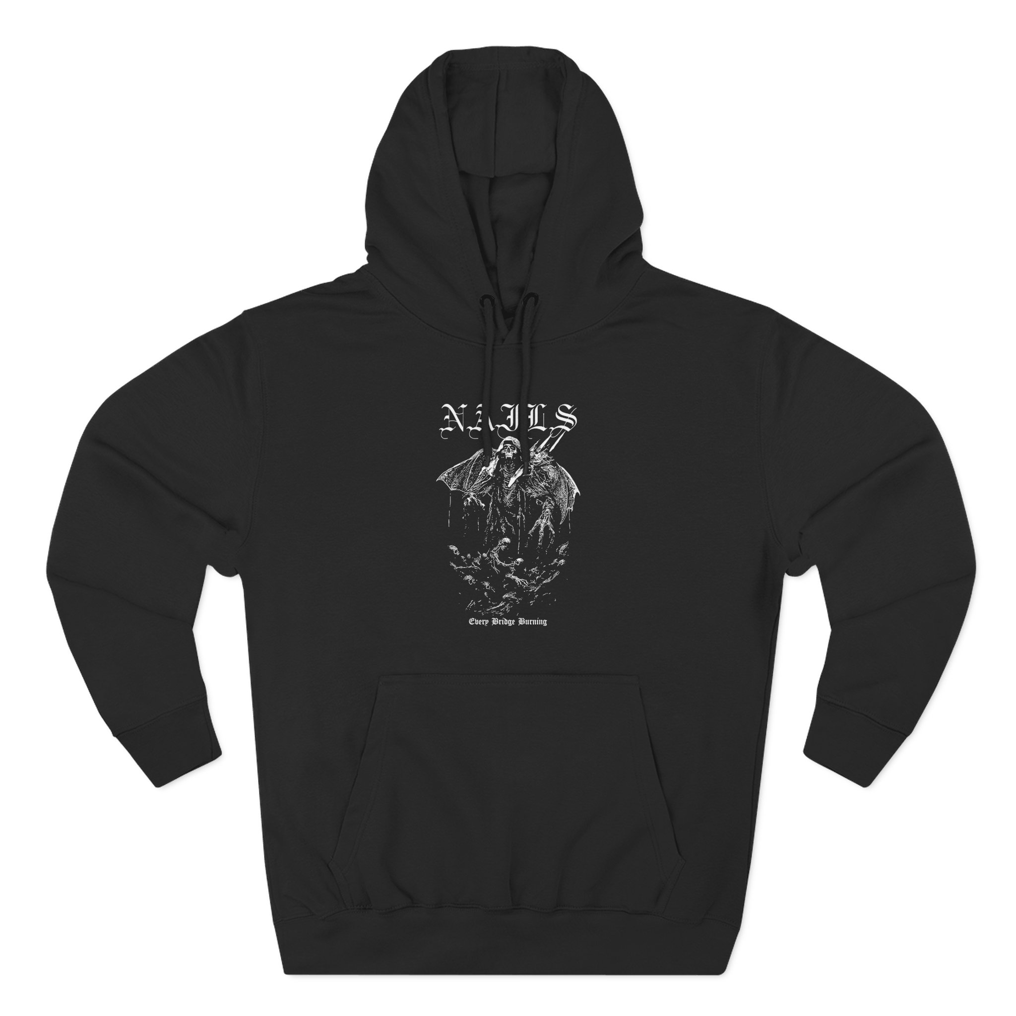 Nails Every Bridge Burning Three-Panel Fleece Hoodie