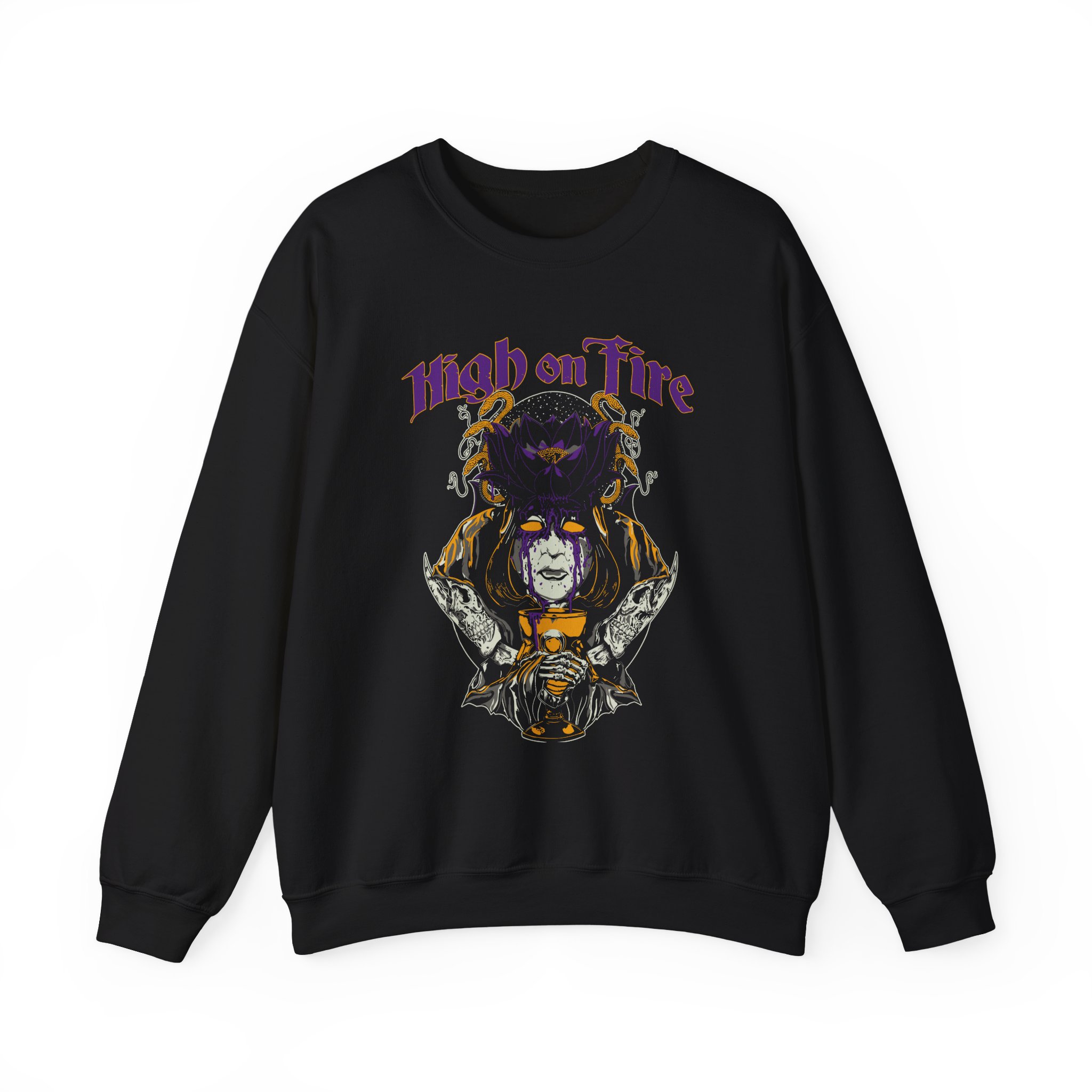 High on Fire Black Lotus Unisex Heavy Blendâ„¢ Crewneck Sweatshirt