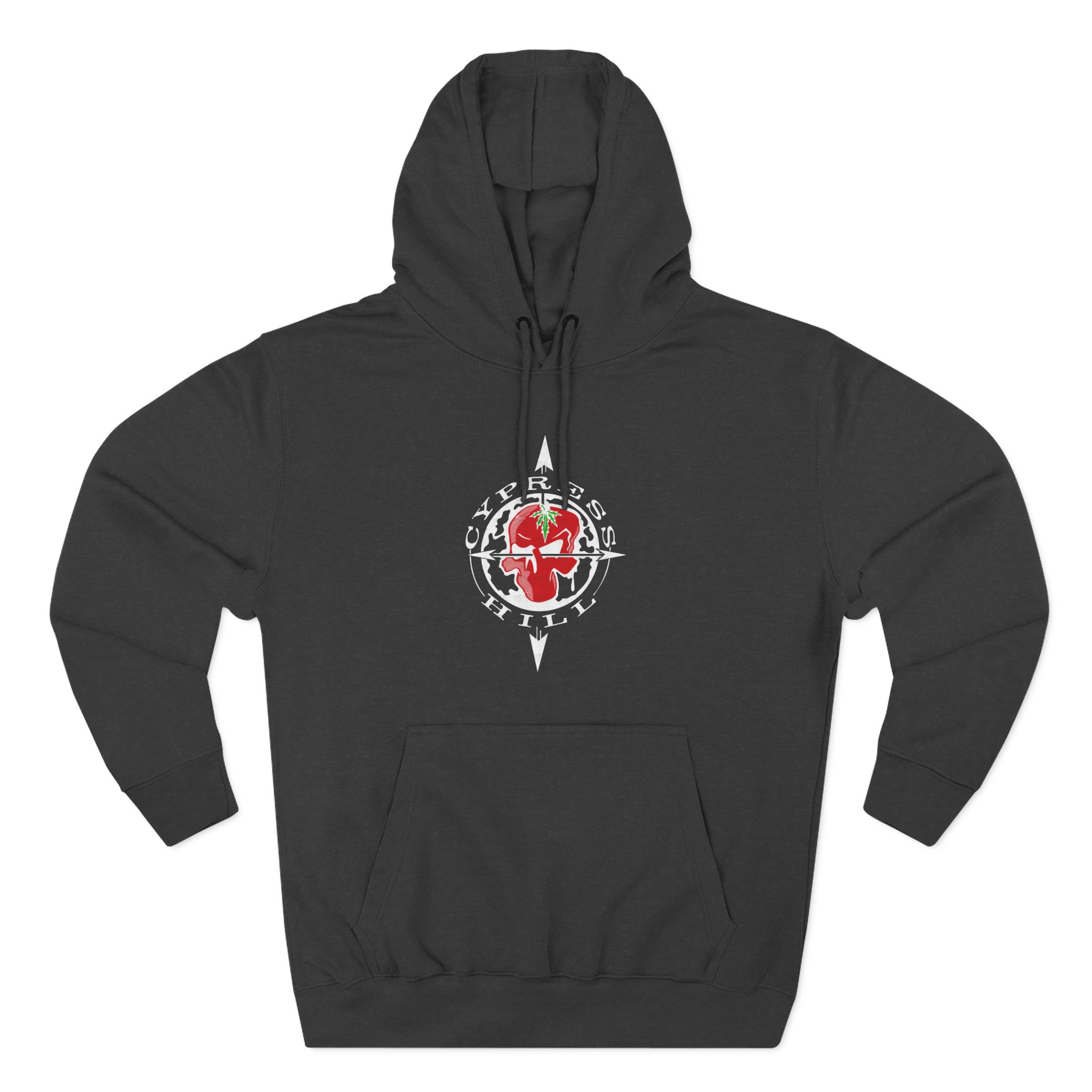 Cypress Hill OG Skull & Compass Three-Panel Fleece Hoodie