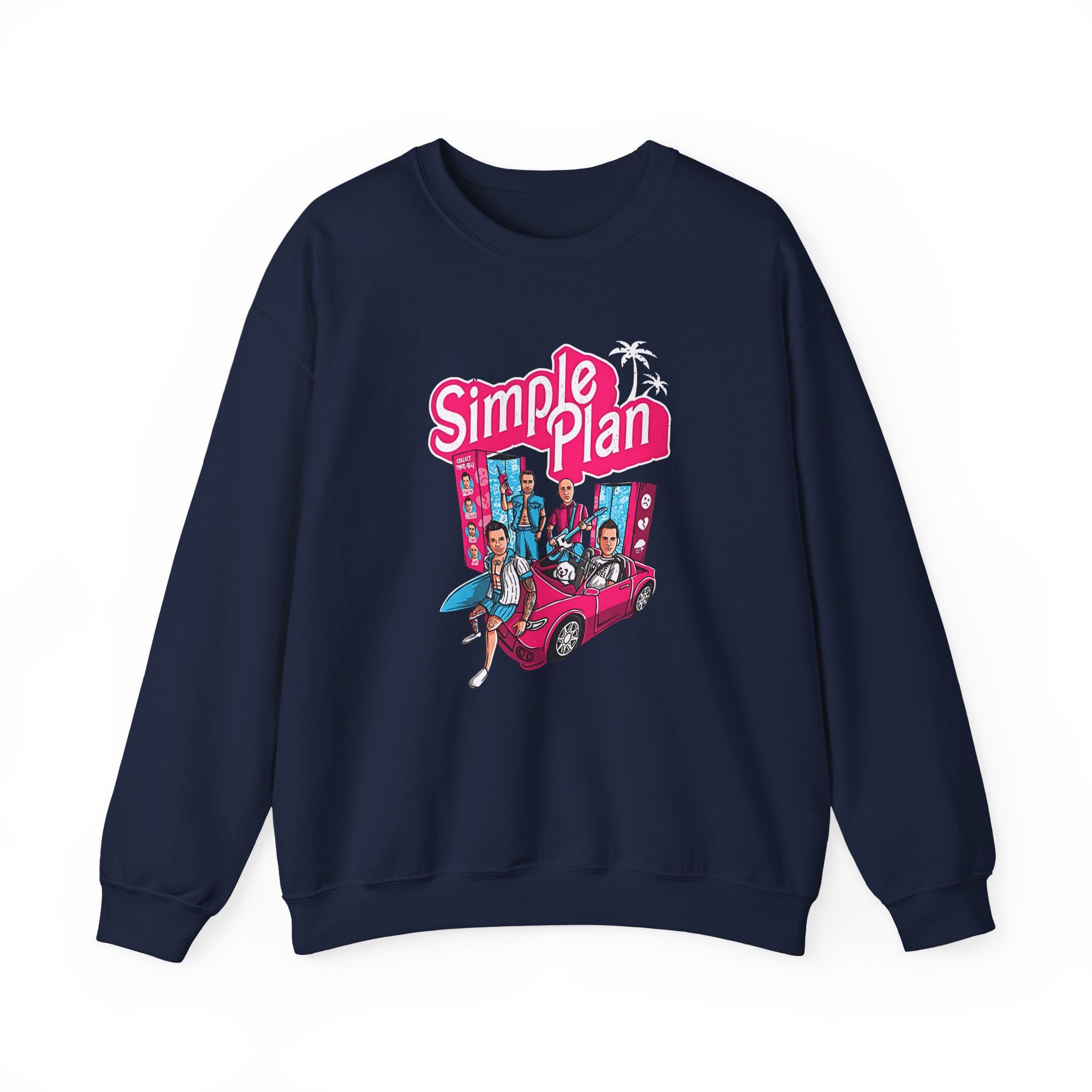 Simple Plan Dolls and Car Unisex Heavy Blendâ„¢ Crewneck Sweatshirt