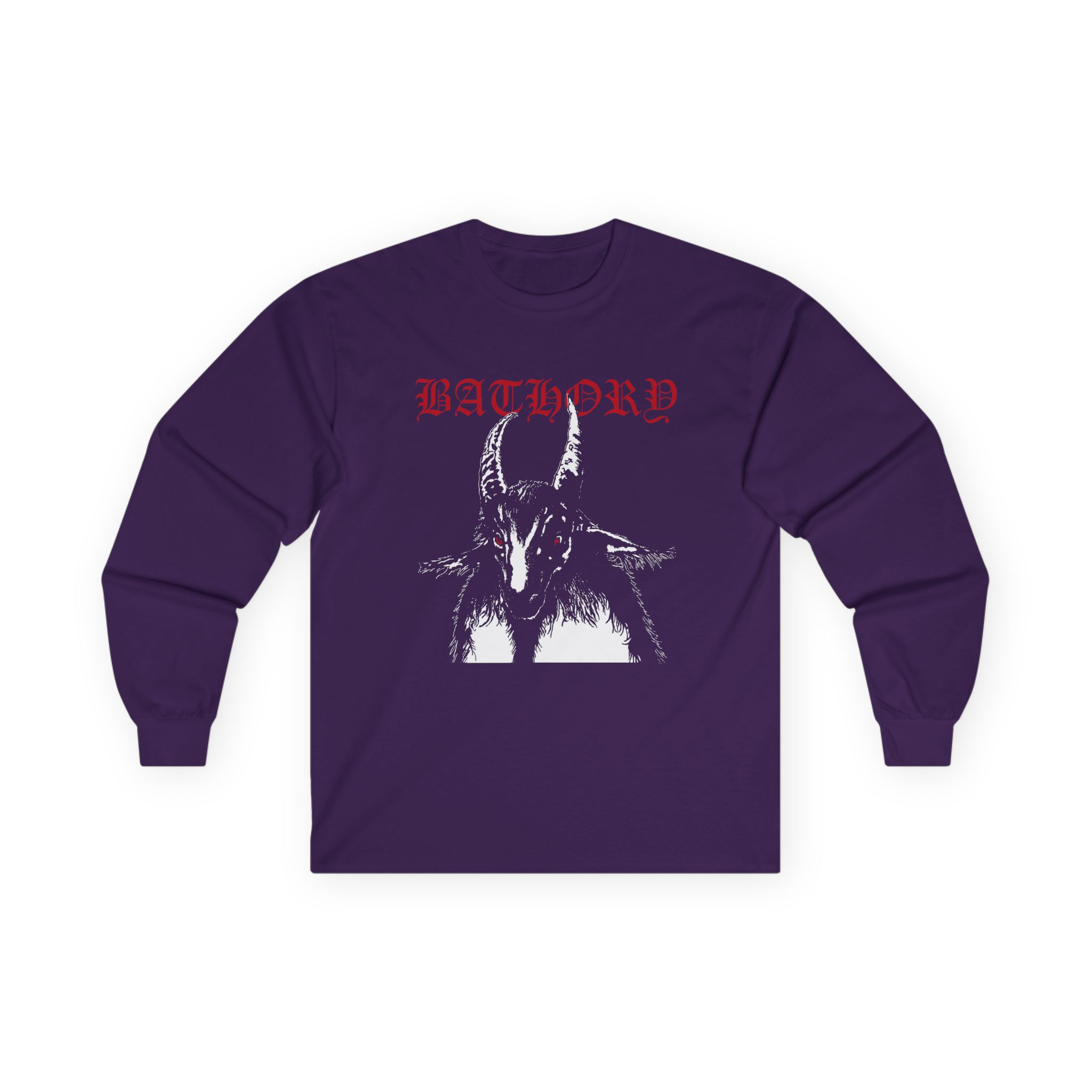 Bathory Goat Red Logo Unisex Ultra Cotton Long Sleeve Tee