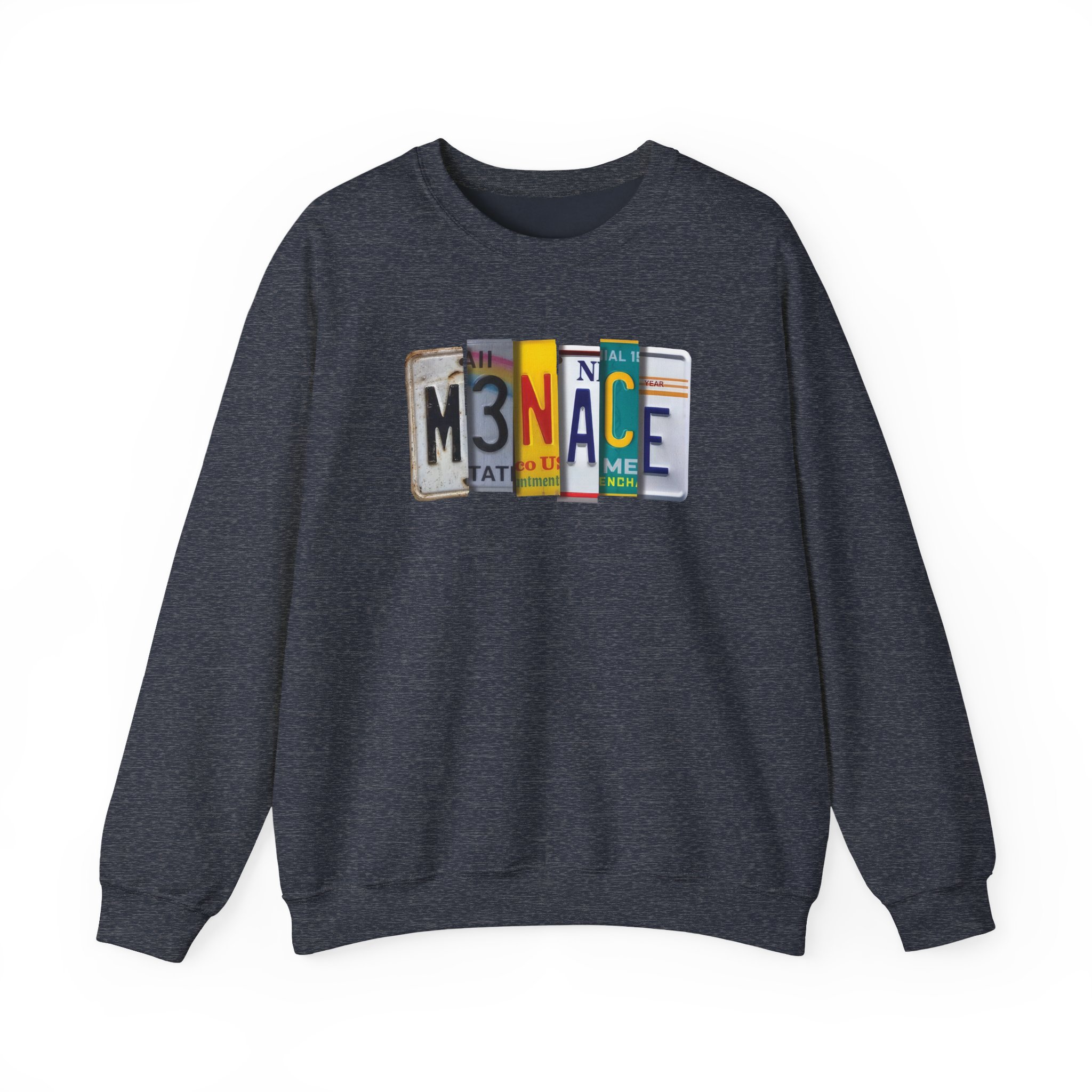 Kanel Joseph Menace License Plate Unisex Heavy Blendâ„¢ Crewneck Sweatshirt