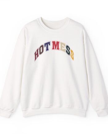 Alix Earle Hot Mess Varsity Unisex Heavy Blend™ Crewneck Sweatshirt