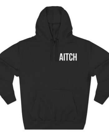 Aitch Pocket Logo Three-Panel Fleece Hoodie