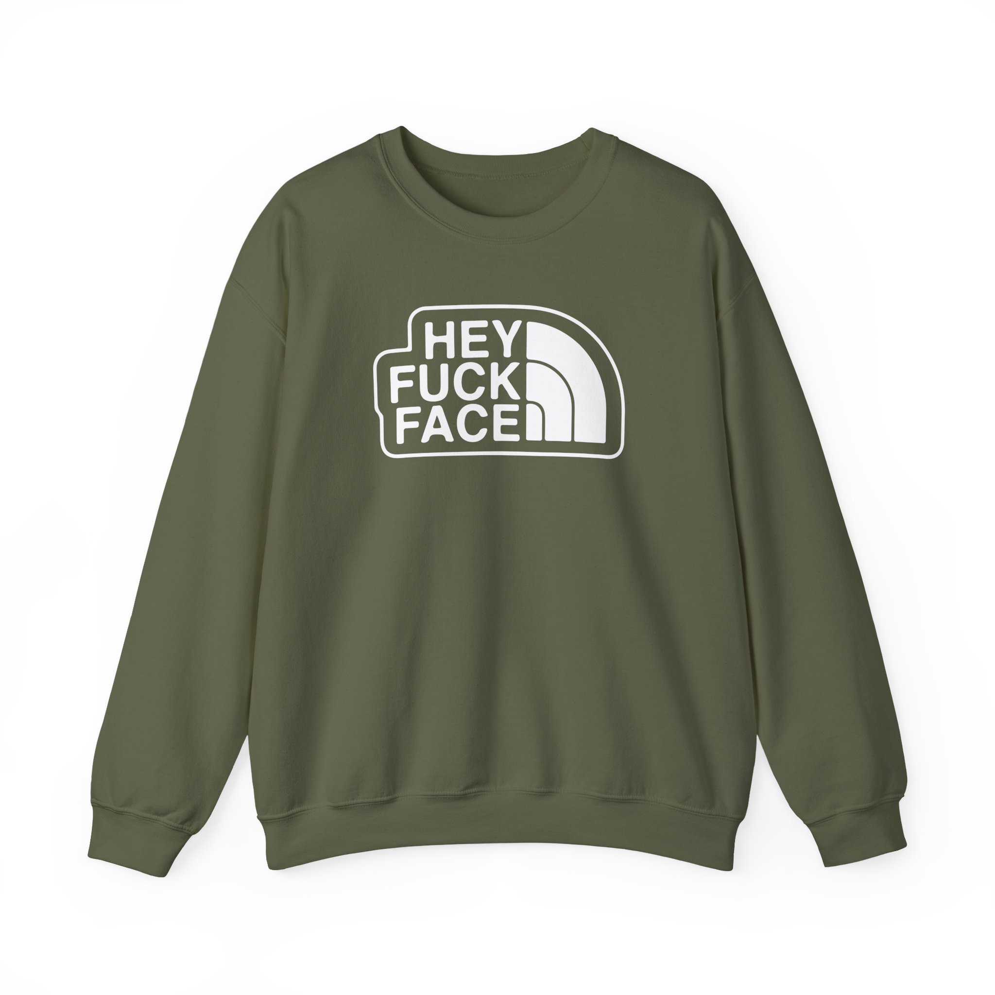 Aba and Preach Hey Fuck Face Unisex Heavy Blendâ„¢ Crewneck Sweatshirt