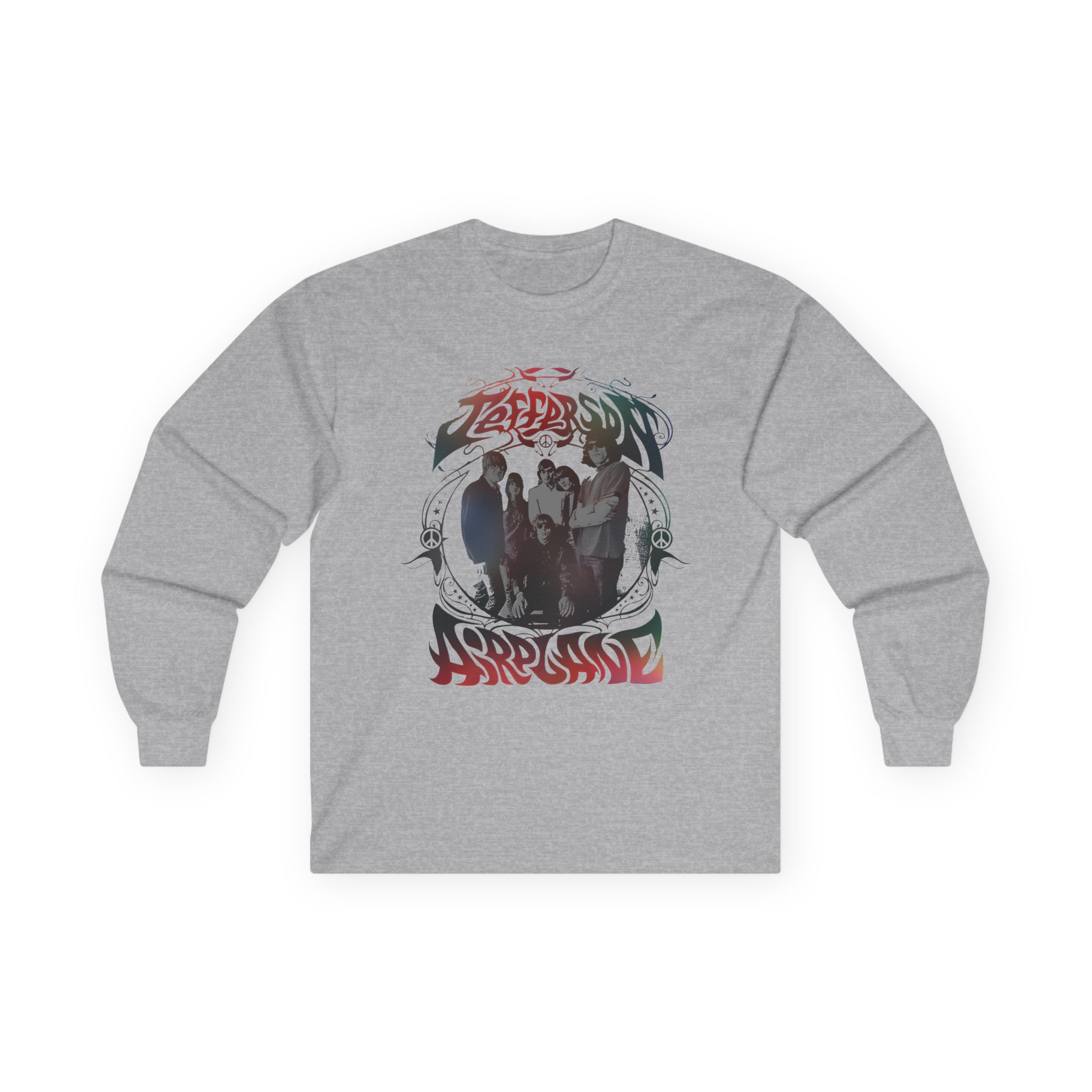Jefferson Airplane Rainbow Band Photo Unisex Ultra Cotton Long Sleeve Tee