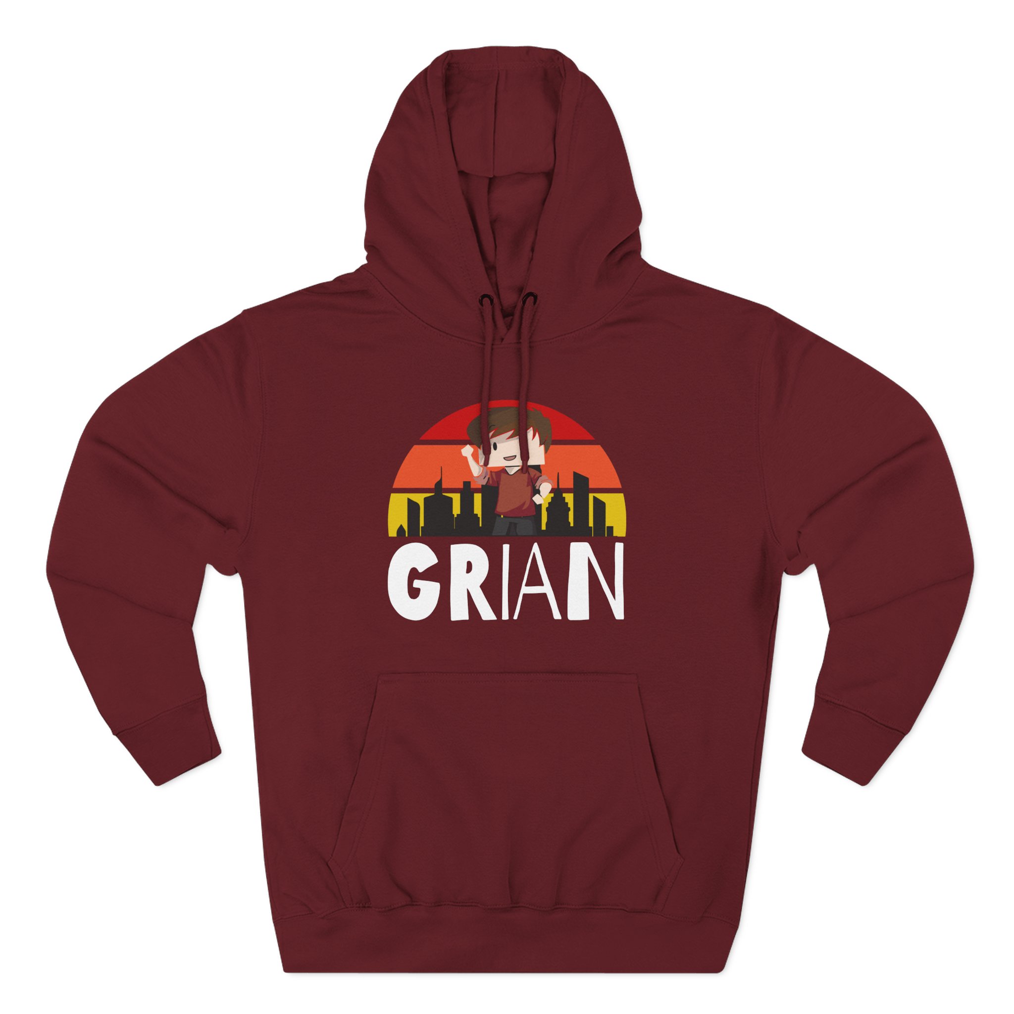 Grian Three-Panel Fleece Hoodie