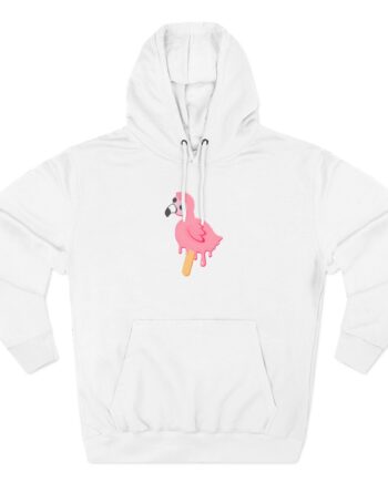 Flamingo Three-Panel Fleece Hoodie