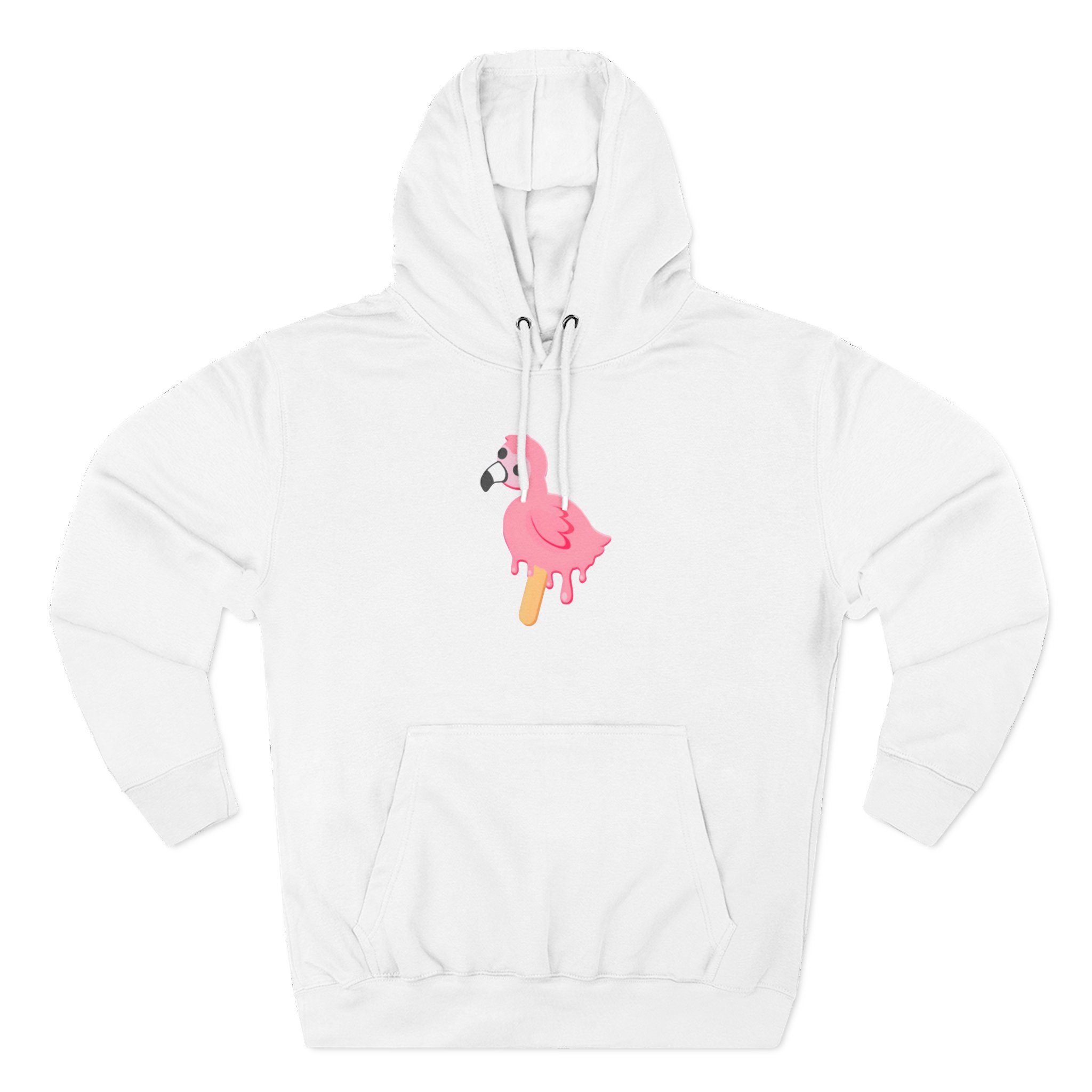 Flamingo Three-Panel Fleece Hoodie